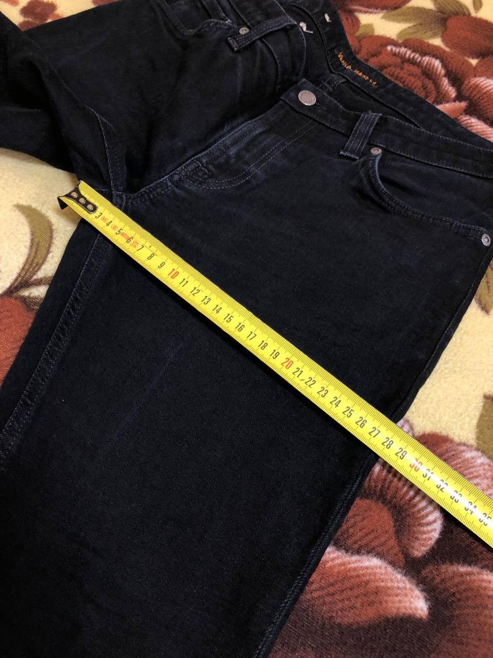 Nudie Jeans NUDIE Black Wash Denim Regular Skinny Straight Jeans Size US 32 / EU 48 - 11 Thumbnail