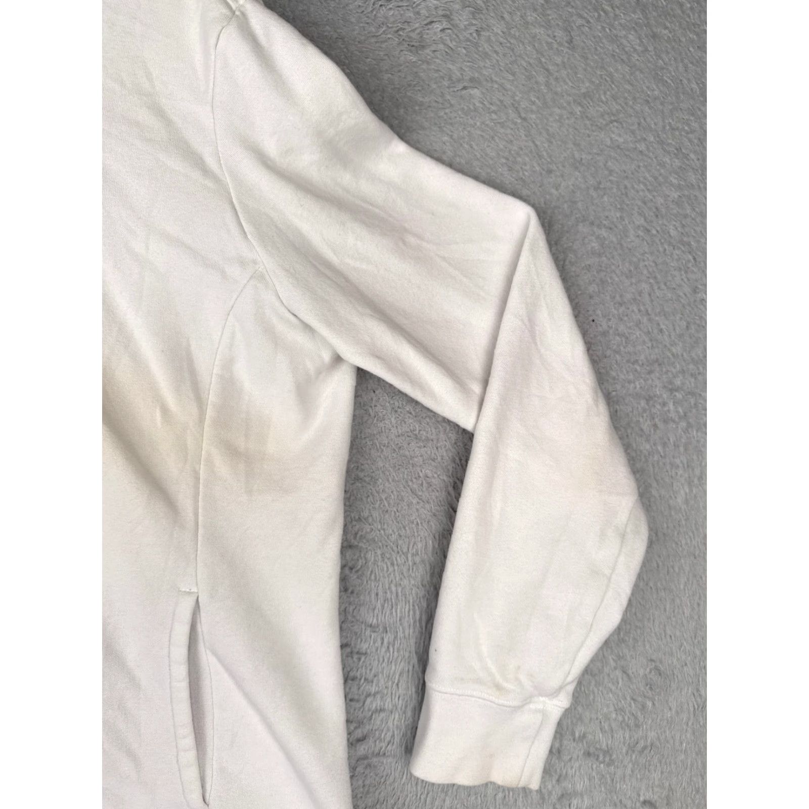 The North Face The North Face Hoodie Womens Large White Pullover Fleece Logo Sweatshirt READ Size L / US 10 / IT 46 - 2 Thumbnail