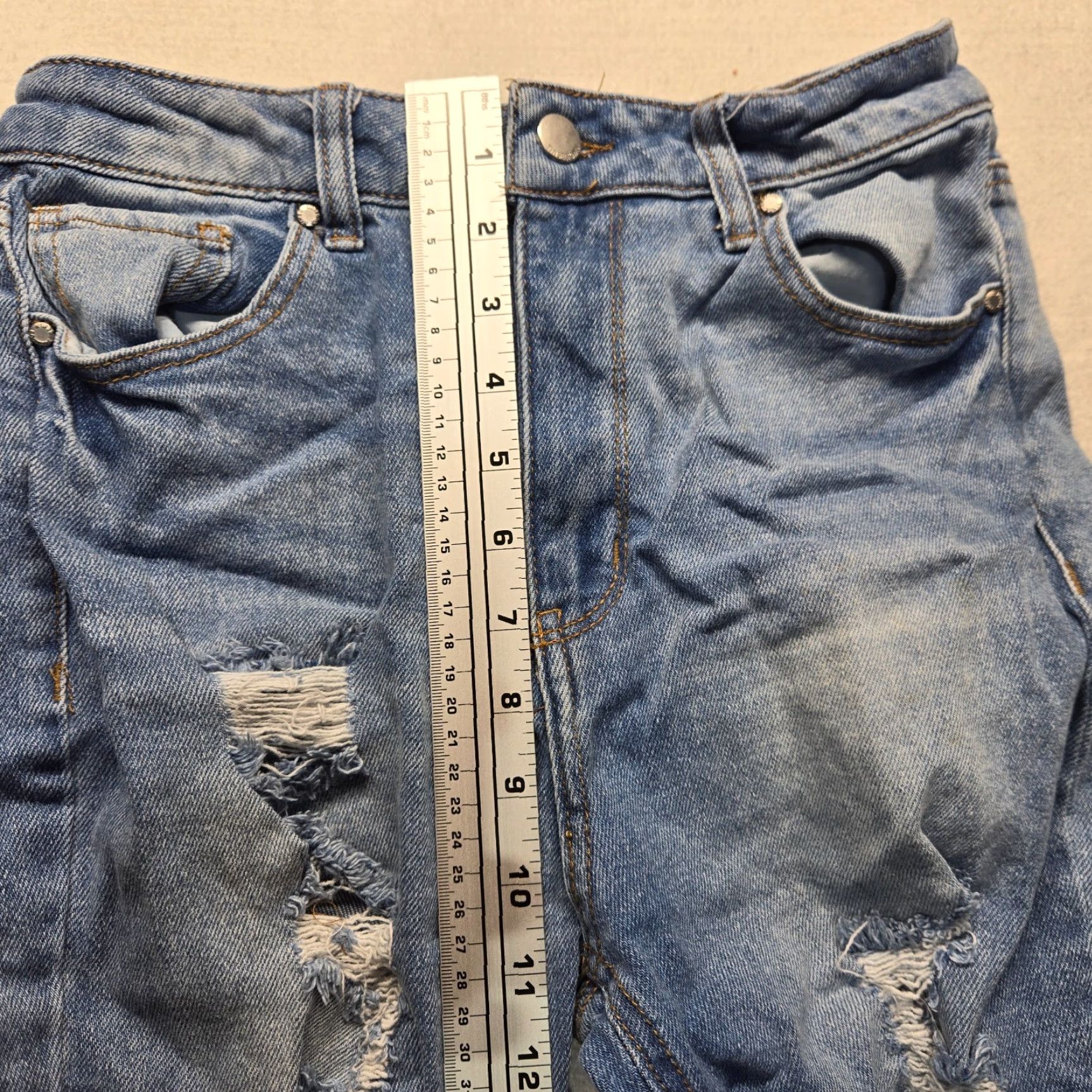 Vintage Tinseltown Jeans Blue High Rise Mom Distressed Adult Women's Size 8 Womens Size 30" / US 8 / IT 44 - 5 Thumbnail
