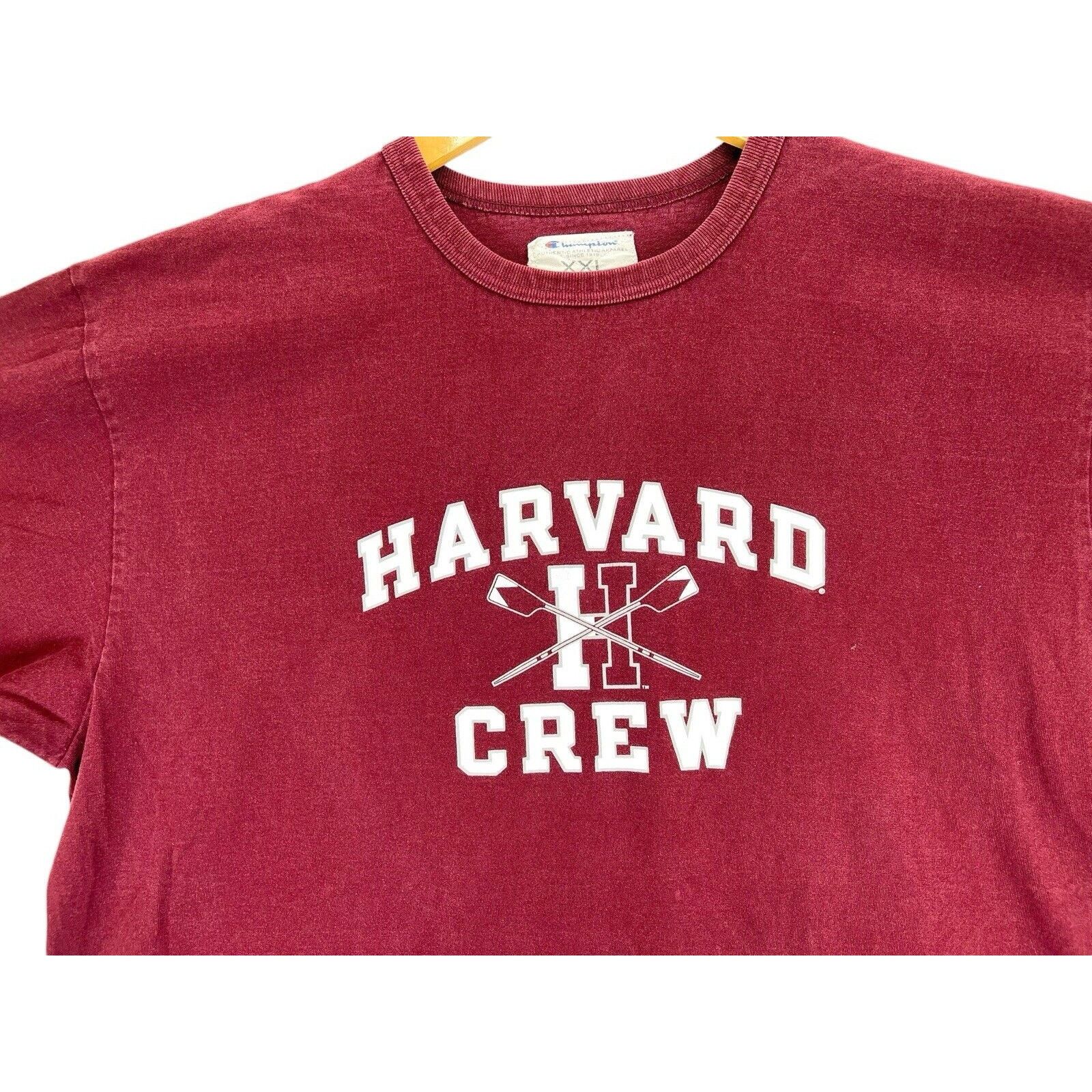 Champion Vintage Y2K Harvard Crimson Crew Size 2XL Champion T Shirt Size US XXL / EU 58 / 5 - 2 Thumbnail