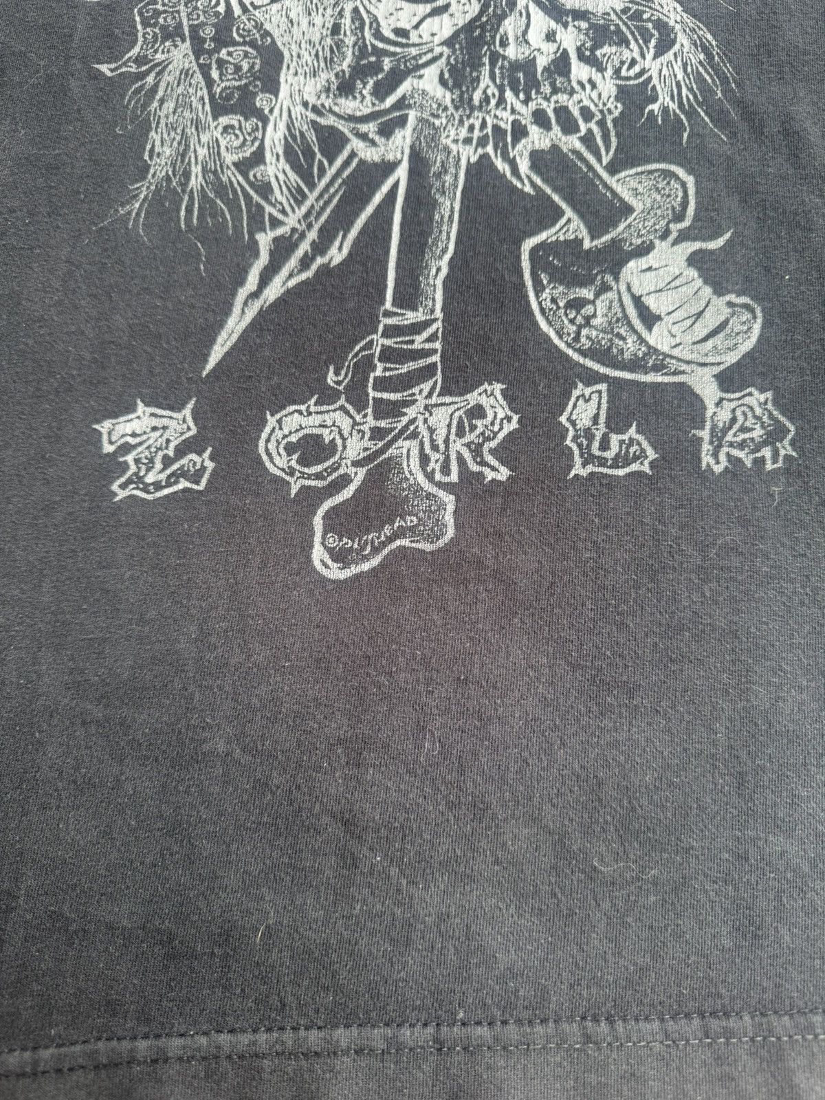 Vintage 1980 Metallica Pushead ZORLAC Skateboards Collaboration Tee. Size US XL / EU 56 / 4 - 3 Thumbnail