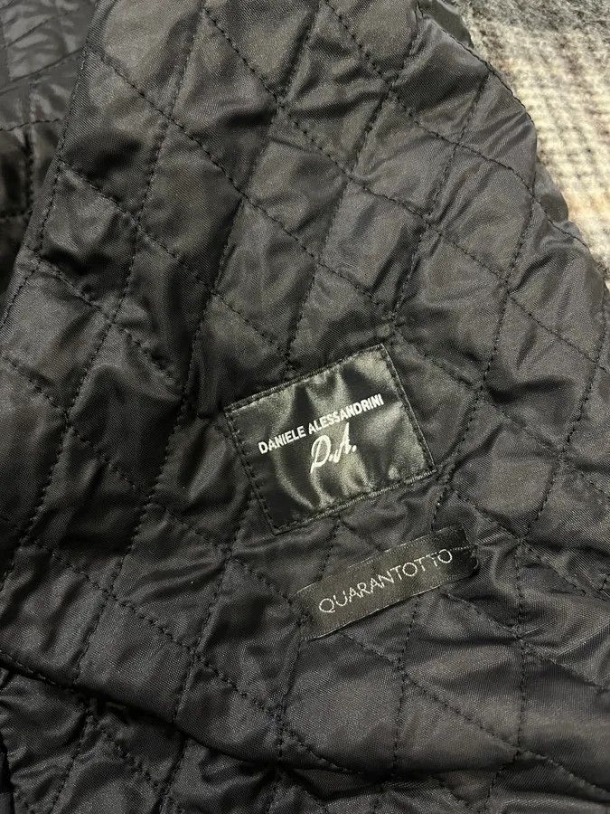 Daniele Alessandrini Daniele Alessandrini Tartan Gradient Grey Long Coat Size US M / EU 48-50 / 2 - 10 Thumbnail
