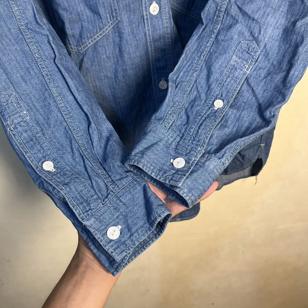 Vintage The Union Special Overalls Co. Engineer Button Up LS Shirt Size US L / EU 52-54 / 3 - 13 Thumbnail