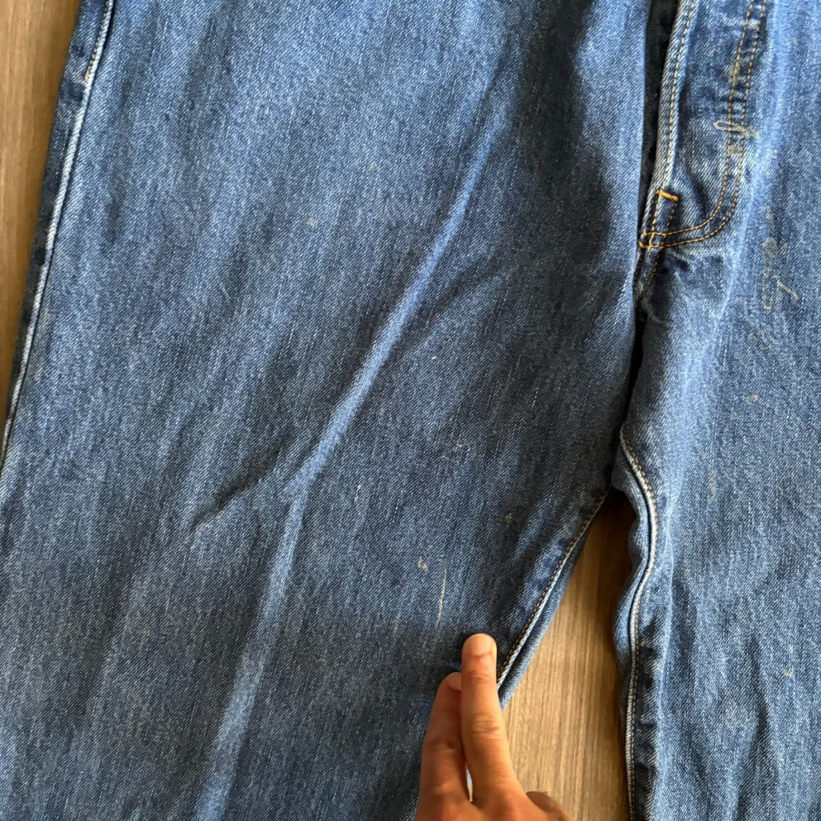 Levi's Levis 501 Jeans Mens Size 36x32 Blue Straight Button Fly Size US 36 / EU 52 - 4 Thumbnail