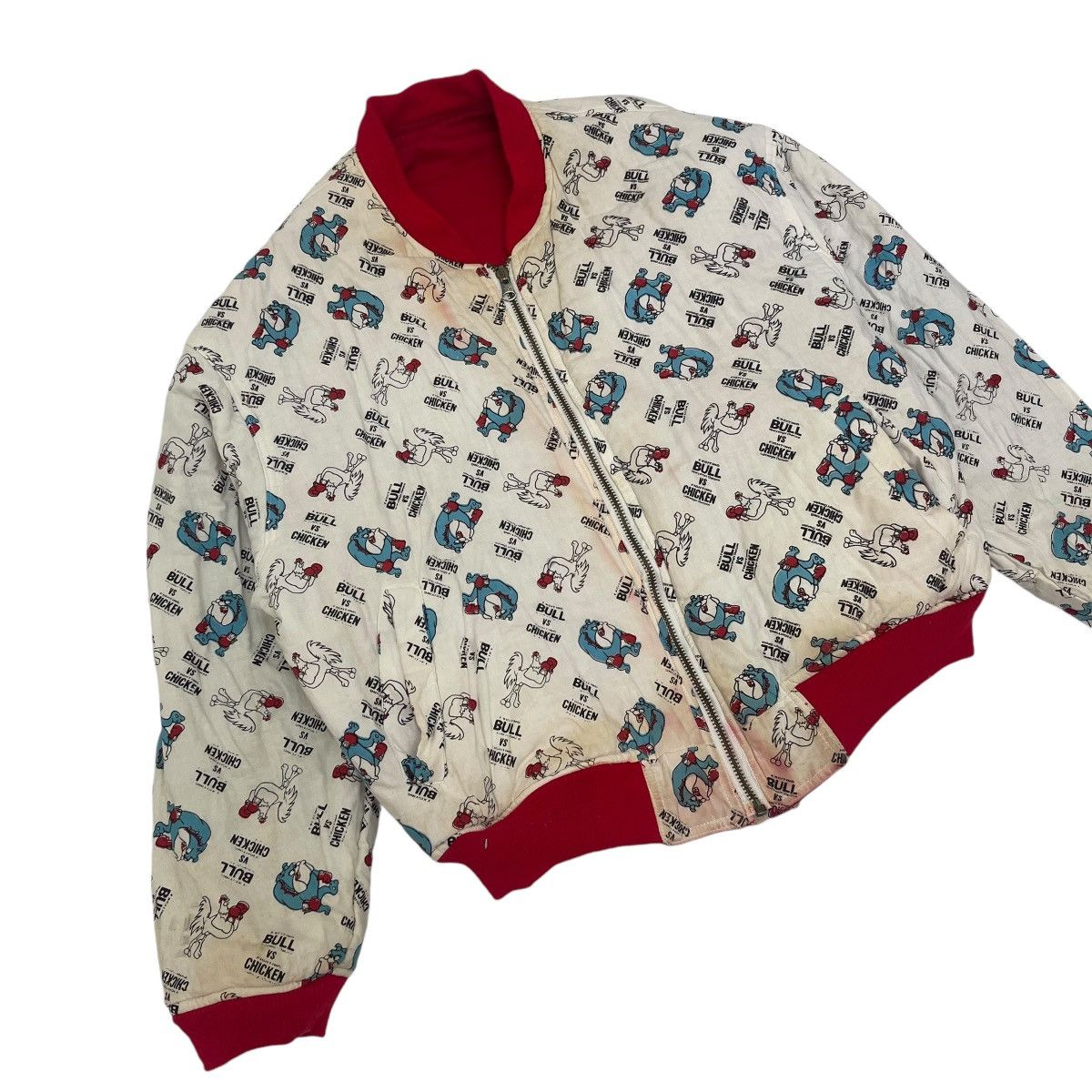 Japanese Brand Vintage Exciting BULL vs Fighting Chicken Reversible Jacket Size US M / EU 48-50 / 2 - 14 Thumbnail
