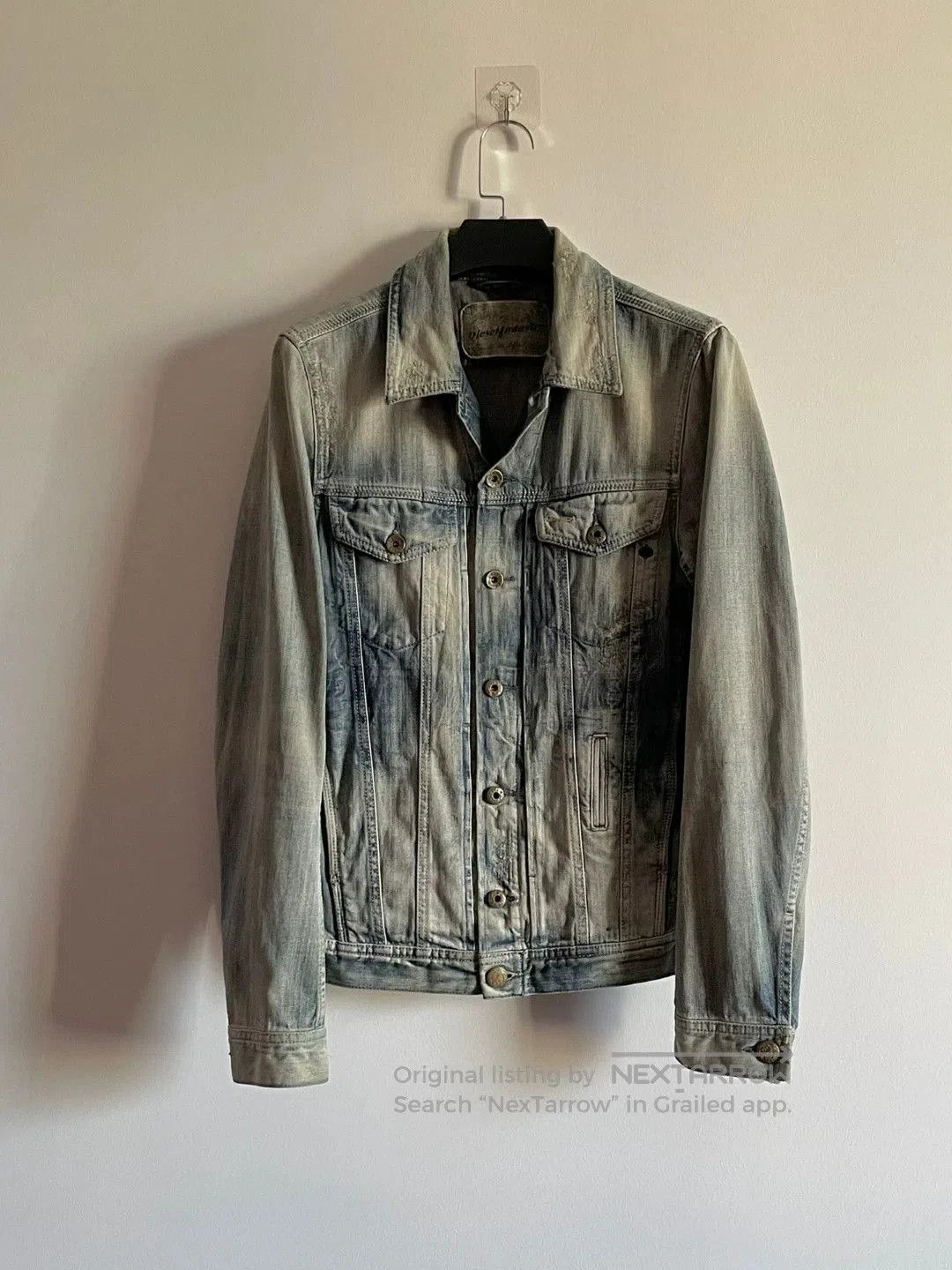Diesel diesel yellow mud distressed denim jacket. Size US S / EU 44-46 / 1 - 1 Thumbnail