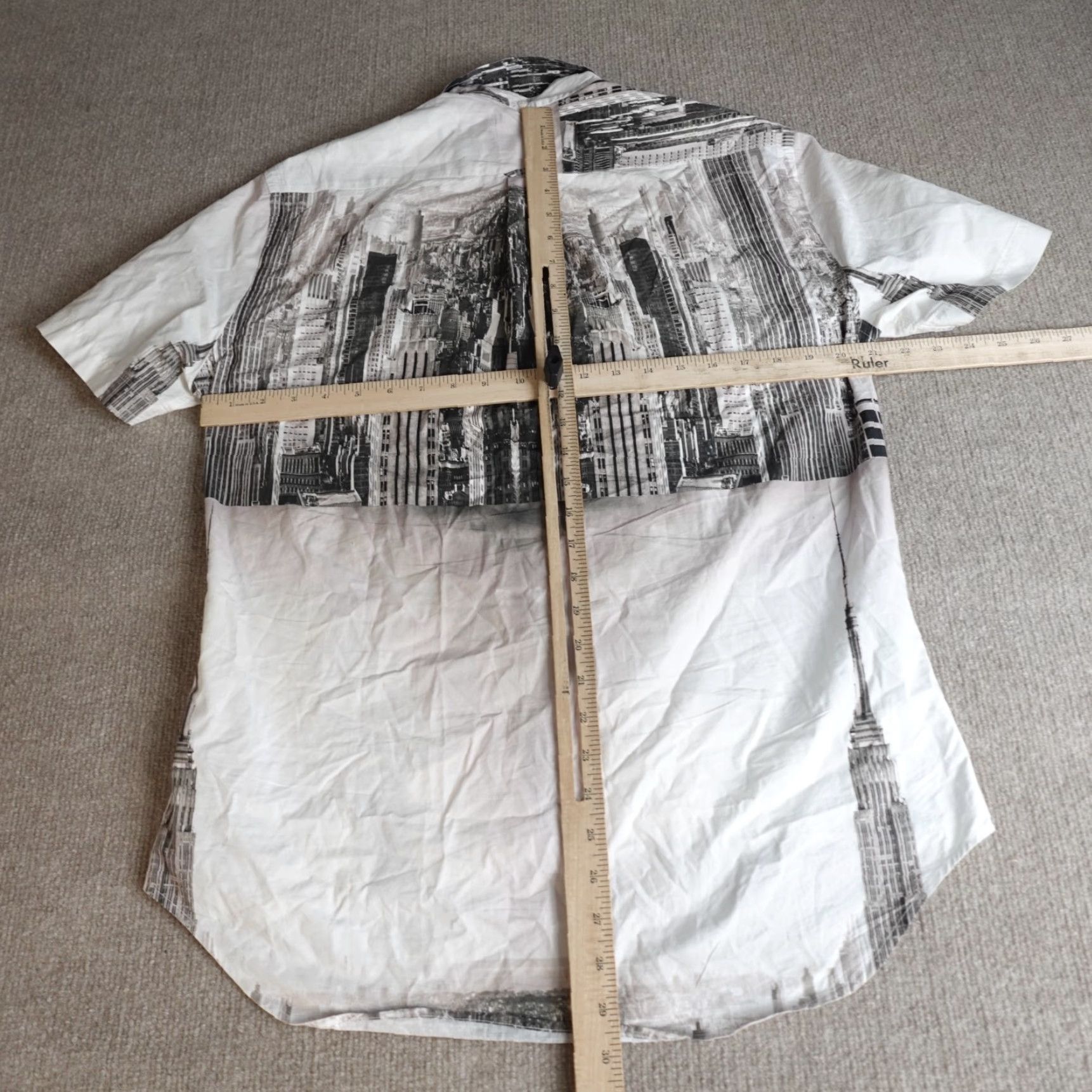 Vintage Gitman Vintage Mens Shirt Medium White New York Empire State Casual Button-Down Collared Button-Up USA Theme 3 Pockets Regular Cotton Size US M / EU 48-50 / 2 - 5 Thumbnail