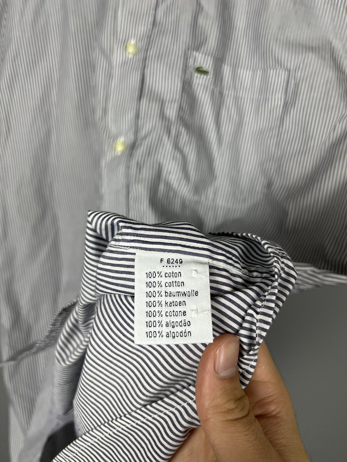 Lacoste × Vintage Vintage Lacoste short sleeve button up stripe shirt Size US L / EU 52-54 / 3 - 6 Thumbnail