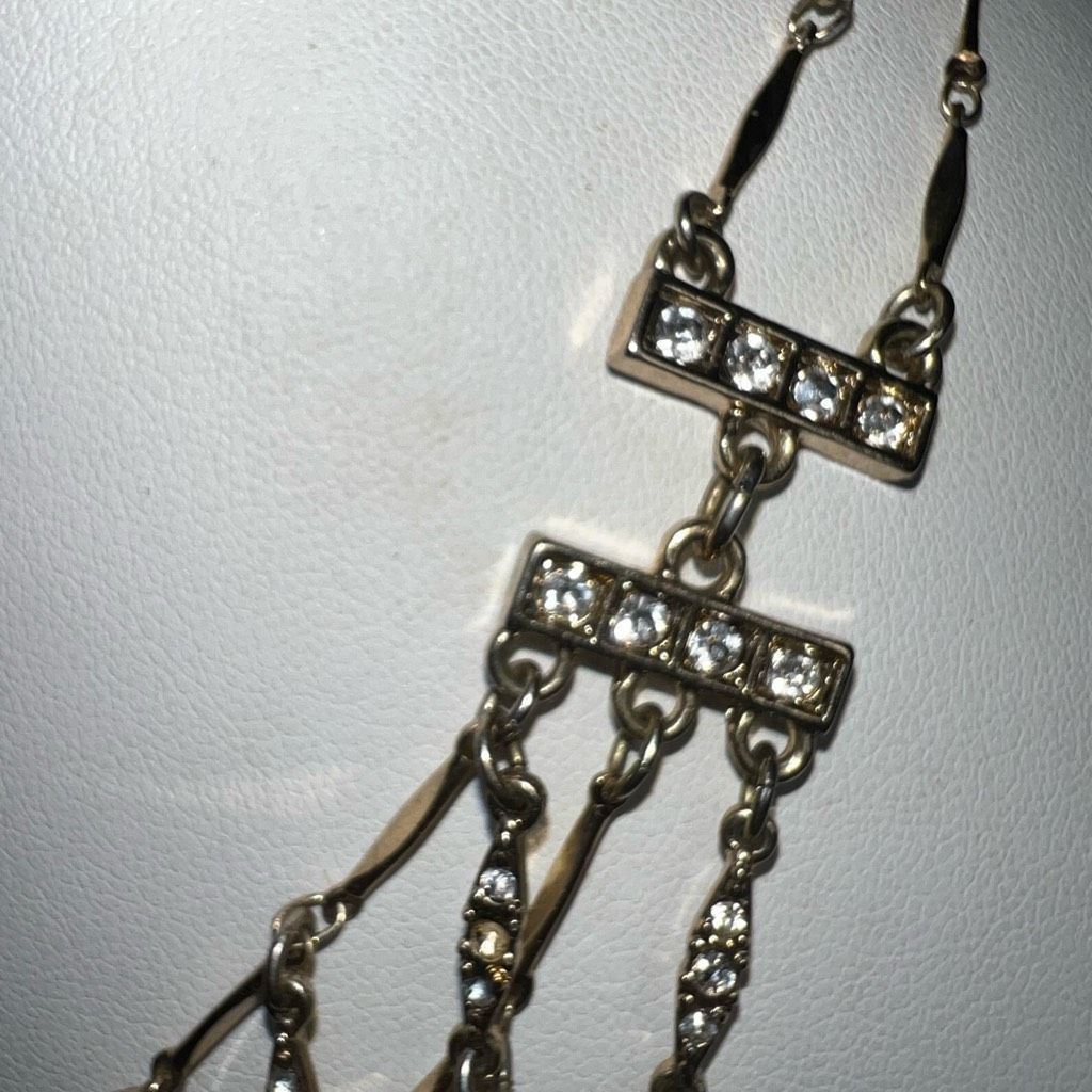 Vintage Sequin Jewelry Vintage Gold and Crystal Collar Statement Nec Size ONE SIZE - 7 Thumbnail