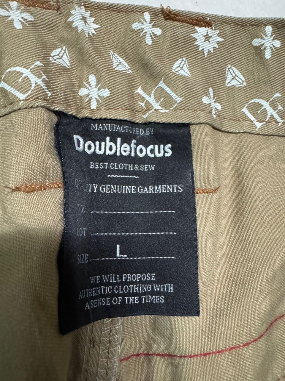 Tornado Mart 💥Insane💥Vintage Doublefocus Zipper Punk Jeans Beige Size US 31 - 11 Thumbnail