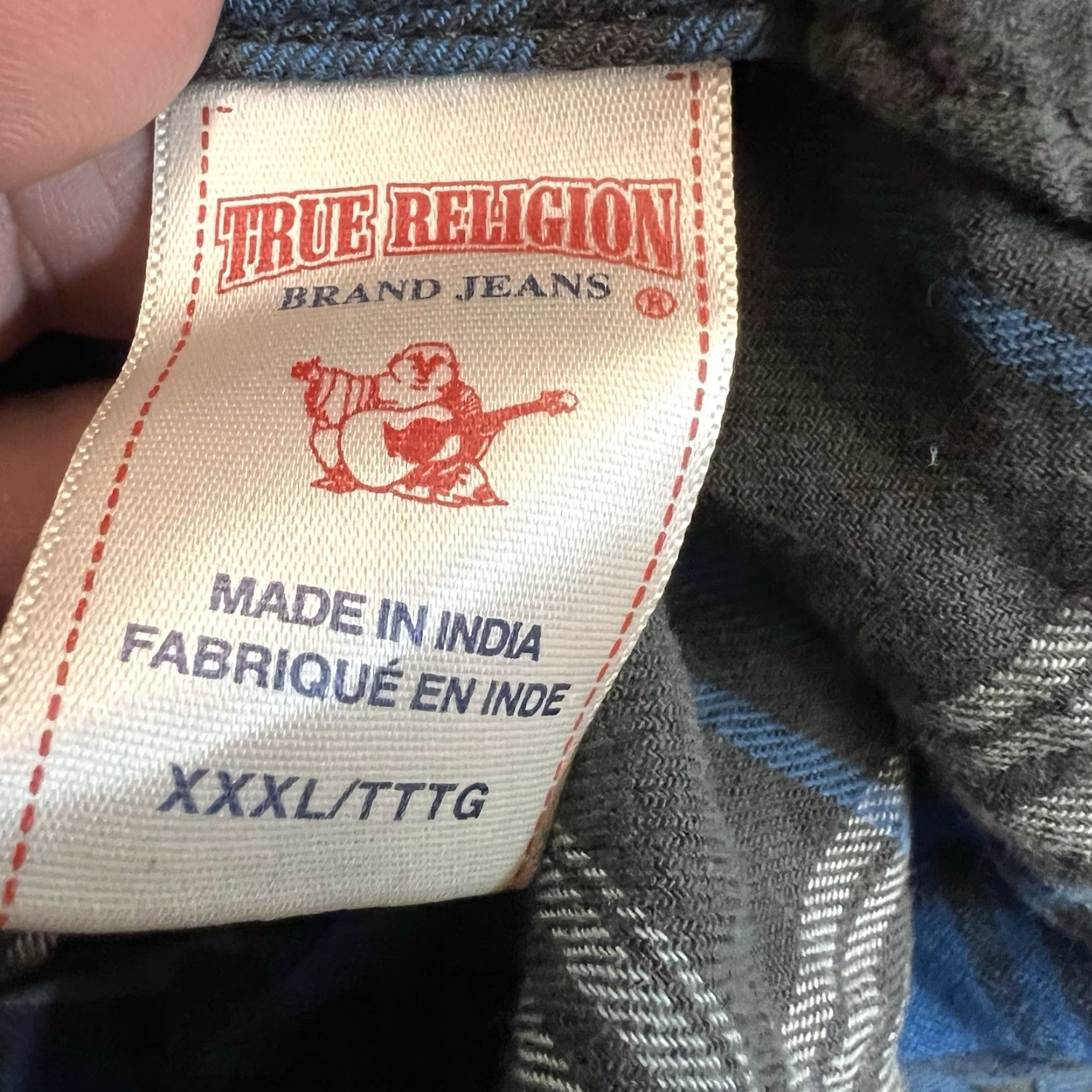 True Religion True Religion Plaid Flannel Button-Up Shirt Mens 3XL Blue Cowboy Western Size US XXL / EU 58 / 5 - 7 Thumbnail
