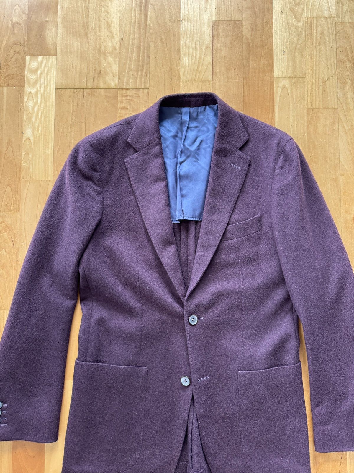 Suitsupply Suitsupply 36R Burgundy Cashmere Havana Jacket Size 36R - 2 Thumbnail