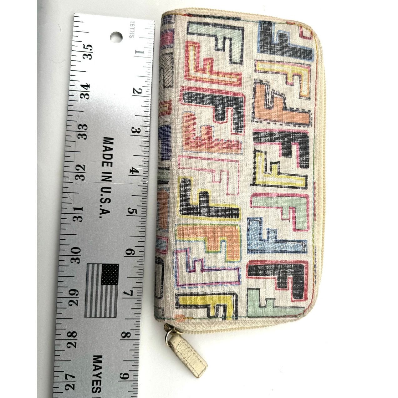 Fendi Fendi Rare Multicolor Zucca FF Long Zip Around Wallet Size ONE SIZE - 5 Thumbnail