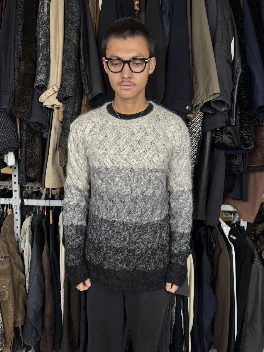 Emporio Armani 2000 Emporio Armani Grey Wool Layers Gradient Sweater Size US M / EU 48-50 / 2 - 3 Thumbnail