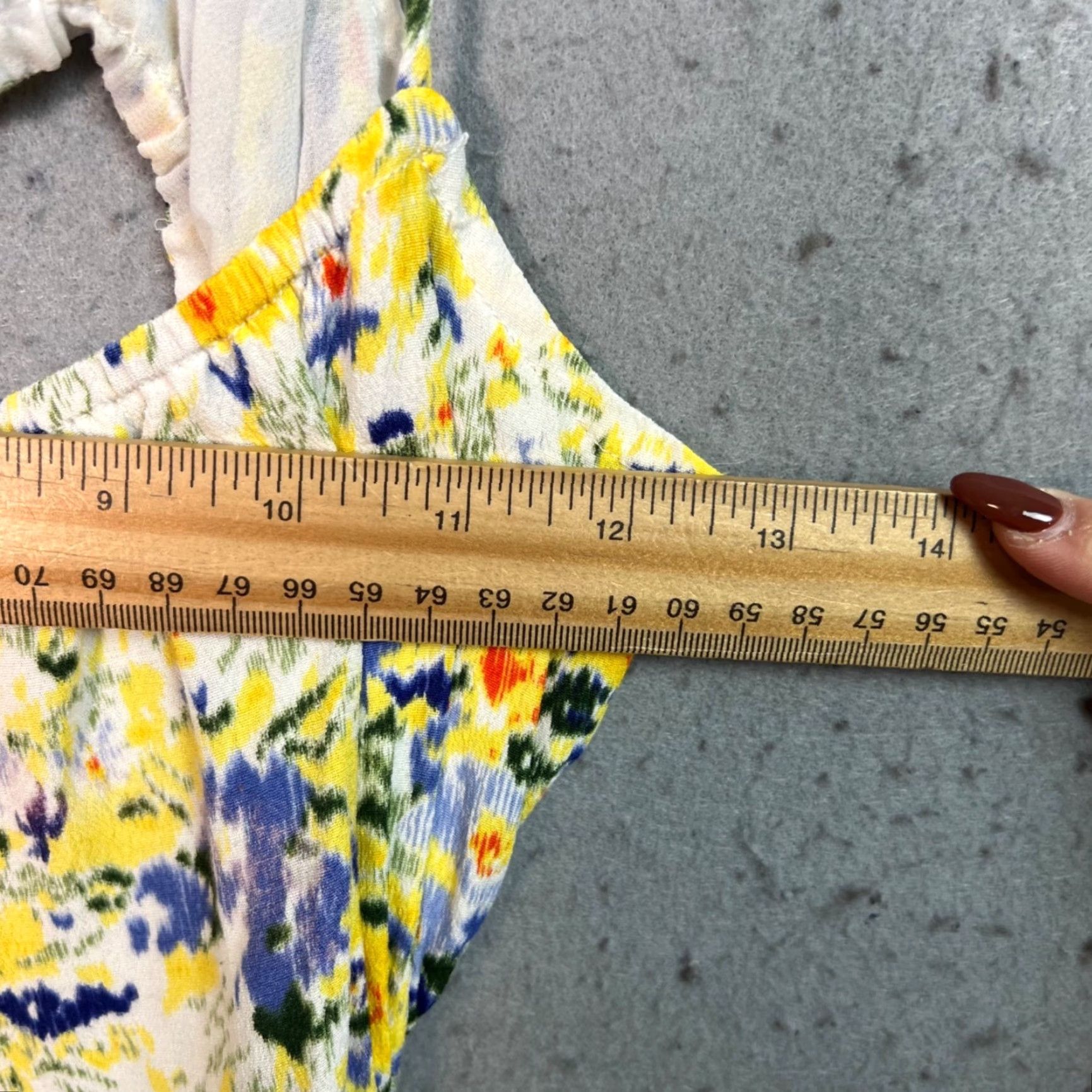 ASTR The Label VINTAGE ASTR The Label Maxi Dress Sleeveless Yellow Blue Abstract Tie-Back Detail Adults Womens Size S / US 4 / IT 40 - 5 Thumbnail