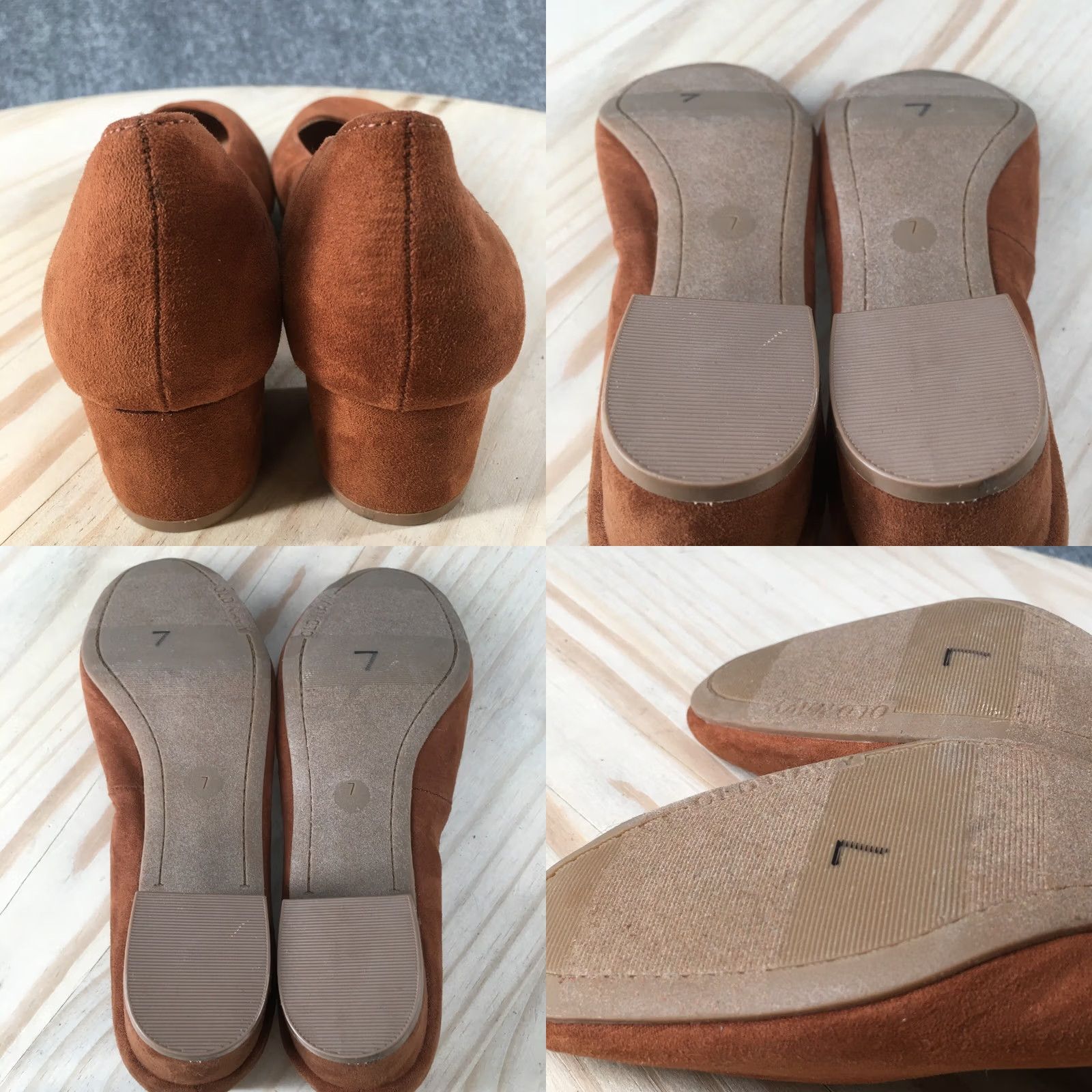 Old Navy Old Navy Heels Womens 7 Ballet Pumps Slip Brown Fabric Round Toe Casual Shoe Size US 7 / IT 37 - 8 Thumbnail
