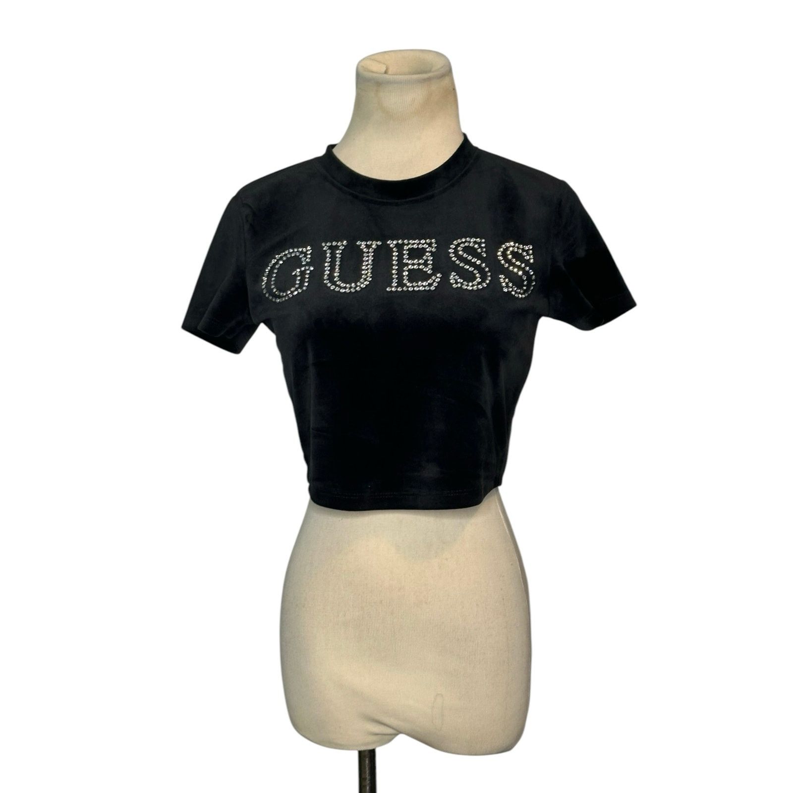 Guess Guess rhinestones front logo short sleeves t-shirt size XS Size XS / US 0-2 / IT 36-38 - 1 Thumbnail