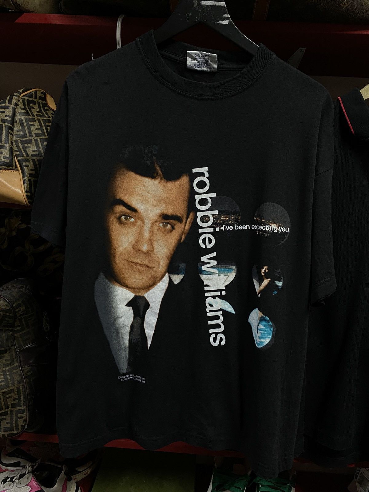 Band Tees × Vintage Vintage 1998 Robbie Williams Tour T-Shirt Adult XLarge Size US XL / EU 56 / 4 - 1 Thumbnail