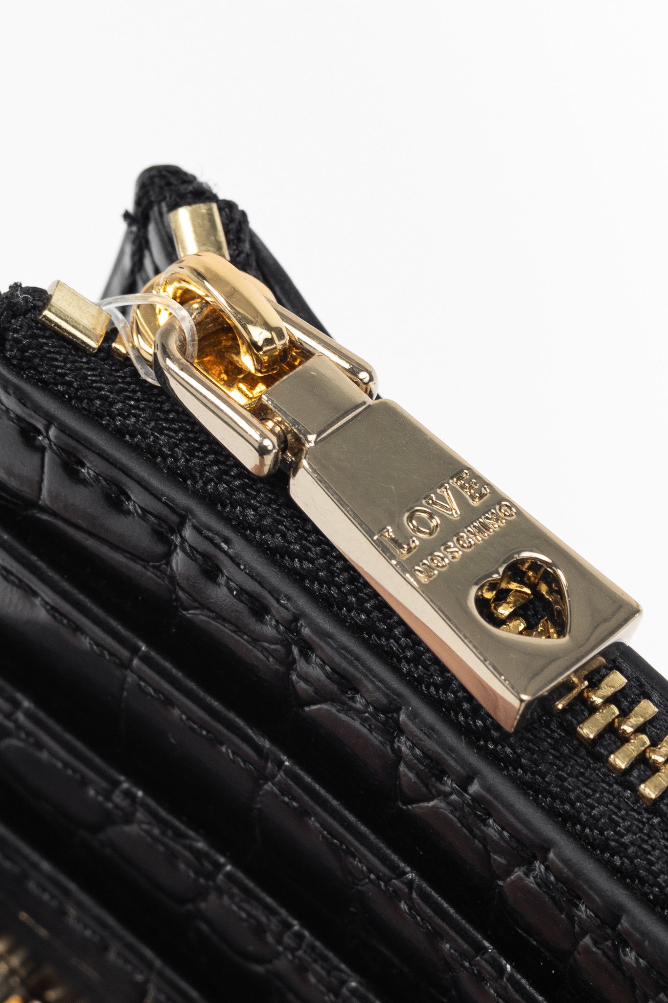 Love Moschino Love Moschino Croc-Embossed Faux-Leather Zip Card Wallet Size ONE SIZE - 7 Thumbnail