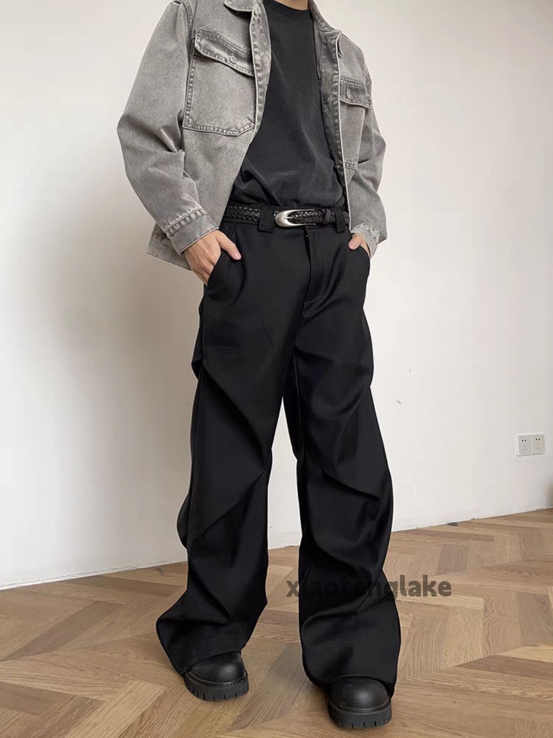 Designer Unisex outdoor utility loose baggy hiphop pleated pants Size US 32 / EU 48 - 4 Thumbnail