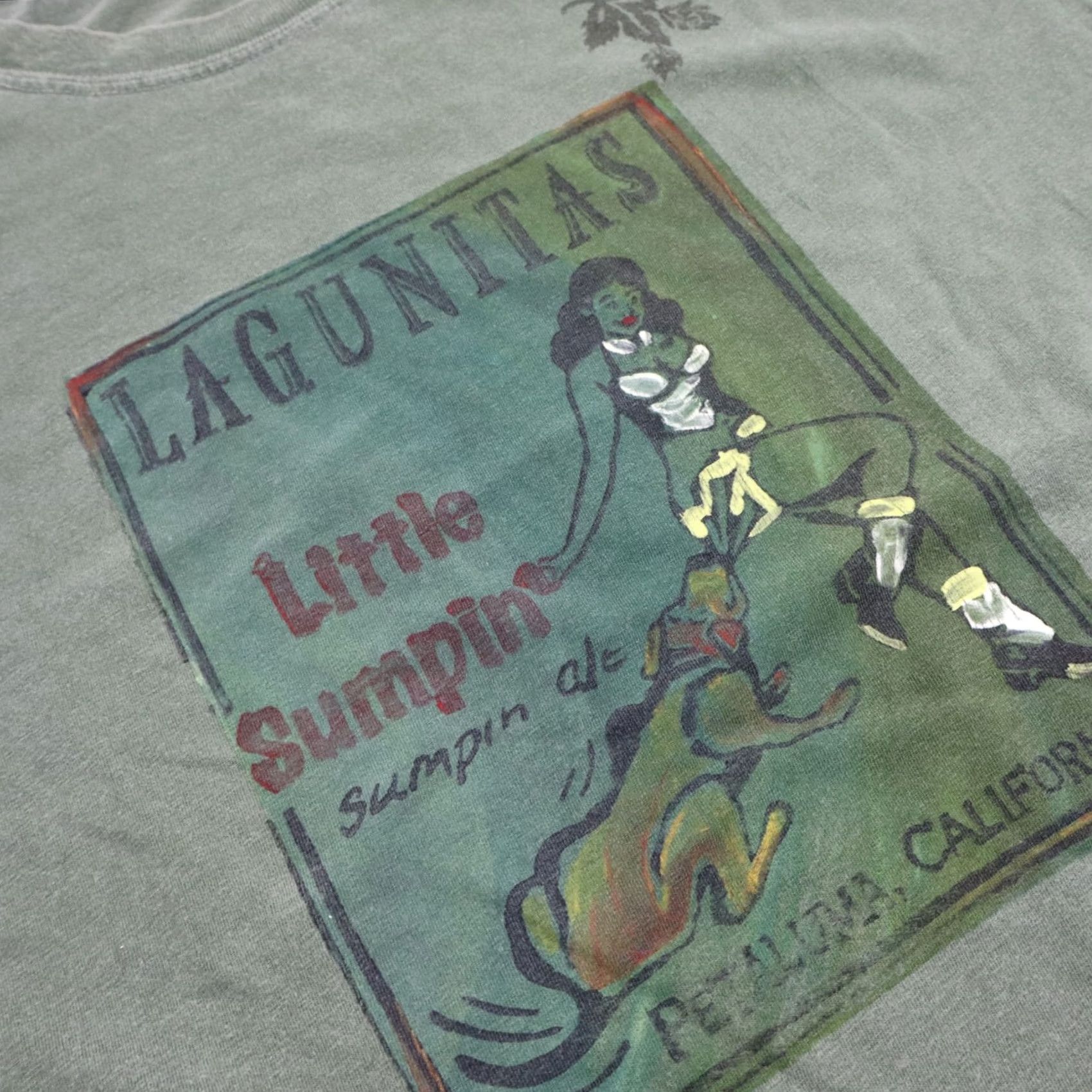 Vintage VINTAGE Authentic Pigment Lagunitas Little Sumpin Ale T Shirt Mens XL Green 90s Beer Funny Pin Up Dog Bite Streetwear Size US XL / EU 56 / 4 - 3 Thumbnail