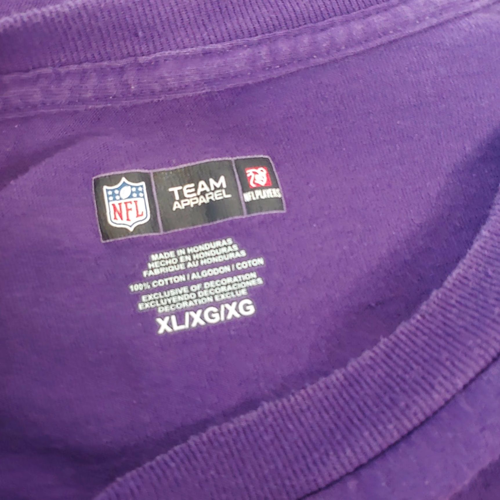 NFL NFL Team Apparel Baltimore Ravens Joe Flacco Shirt XL Short Sleeve Purple Mens Size US XL / EU 56 / 4 - 6 Thumbnail