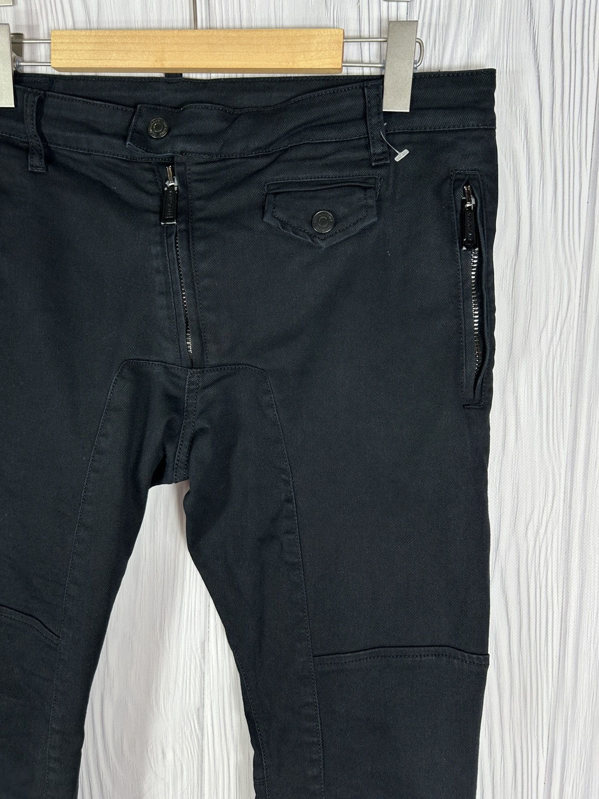 Dsquared2 DSQUARED2 Black Slim Jean Size 50 Biker Style Zip Details Size US 34 / EU 50 - 5 Thumbnail