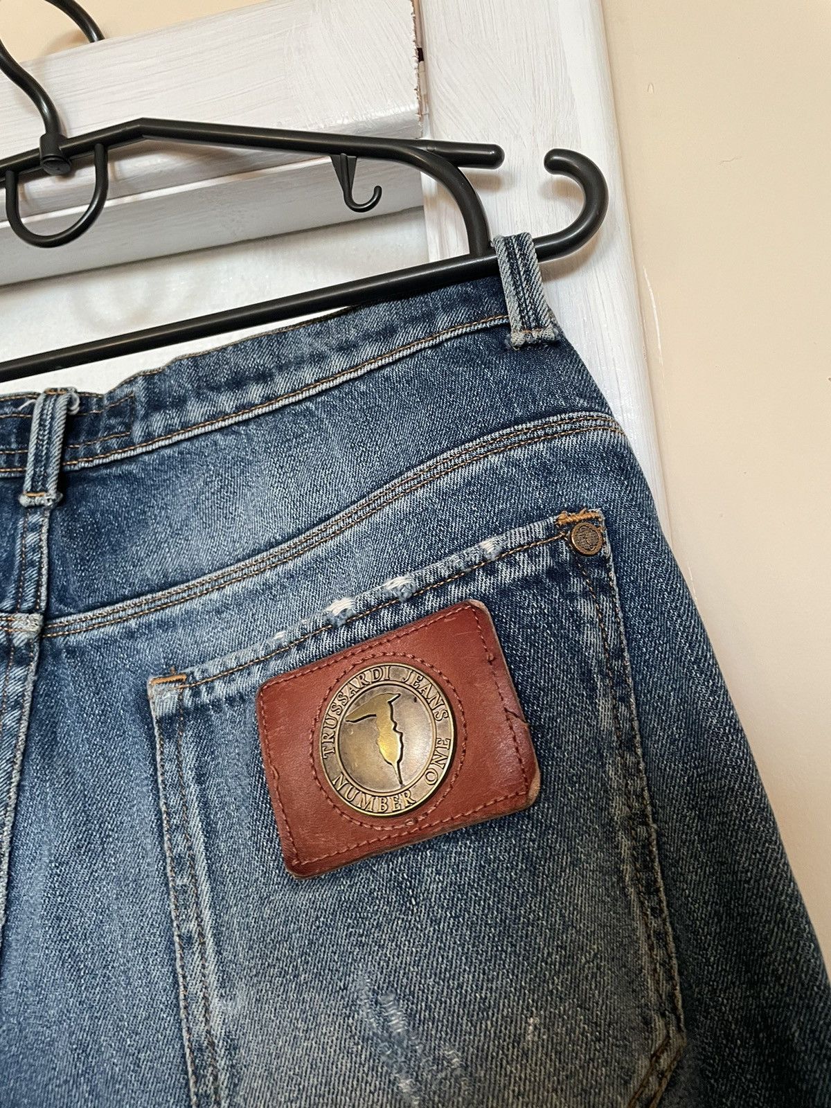 Trussardi × Vintage RARE Trussardi jeans denim PANTS old money luxury Size US 33 - 3 Thumbnail