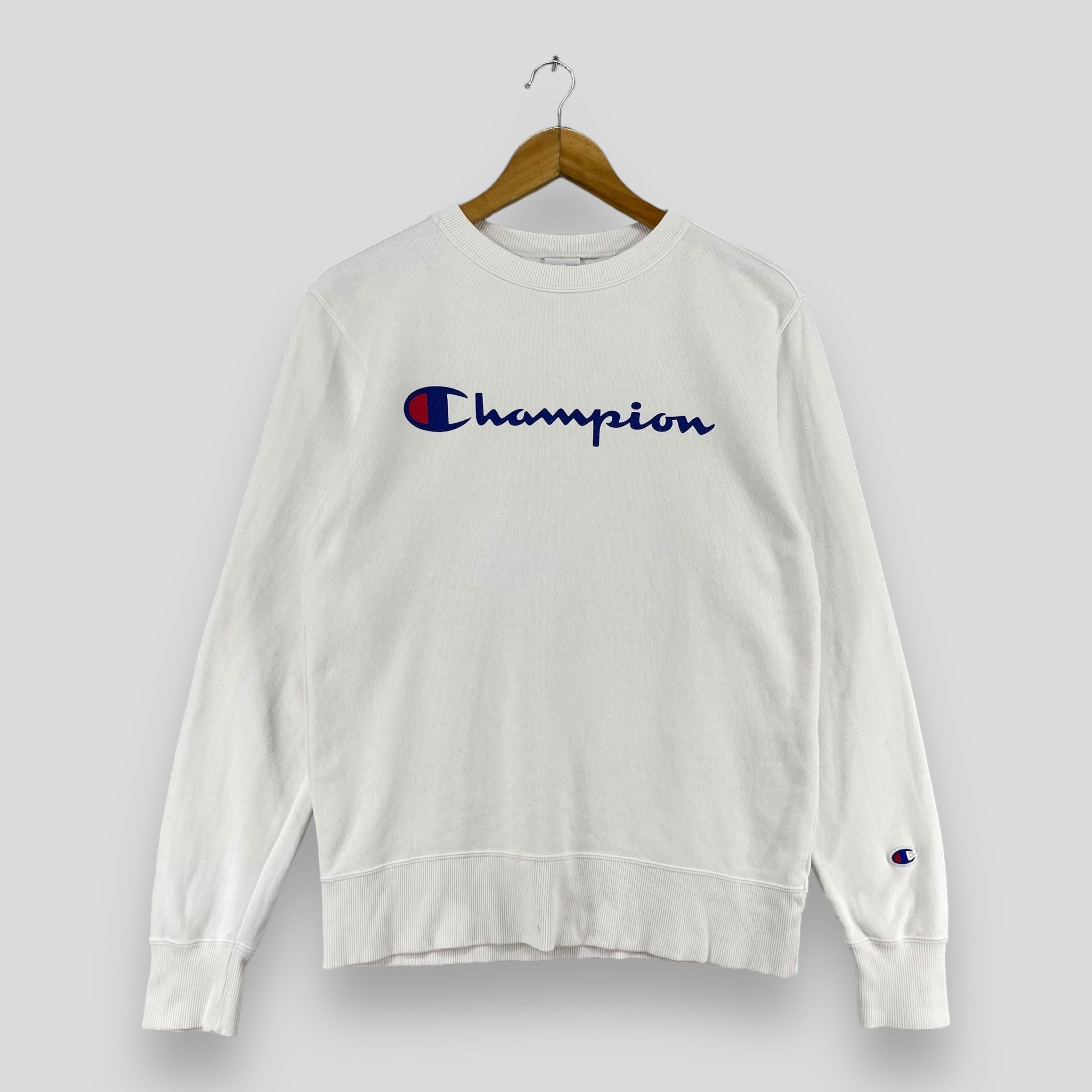 Champion × Vintage Vintage CHAMPION Big Logo Spellout Printed Sweatshirt Size US S / EU 44-46 / 1 - 1 Thumbnail