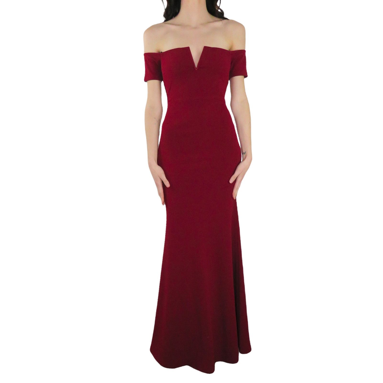 lulus burgundy dress Burgundy A-Line Prom Dress,Long Sleeve Prom Dress with Lace Appliques   Simidress
