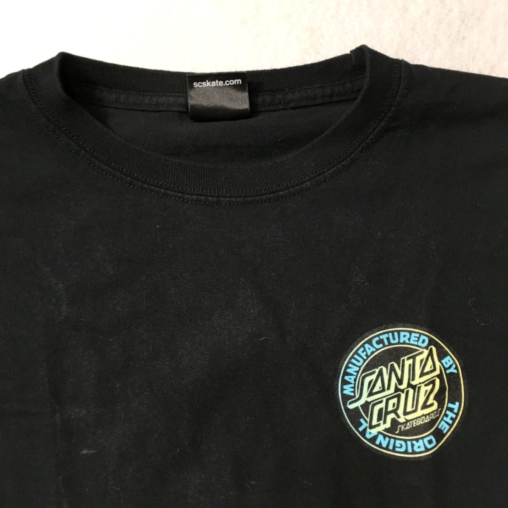 Vintage Santa Cruz Mens Shirt Black Medium Short Sleeve Shirt M Black Graphic Print California Mens Size US M / EU 48-50 / 2 - 2 Thumbnail