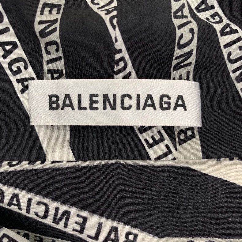 Balenciaga Balenciaga size 34 Black monogrammed striped mulberry silk Size US XXS / EU 40 - 5 Thumbnail