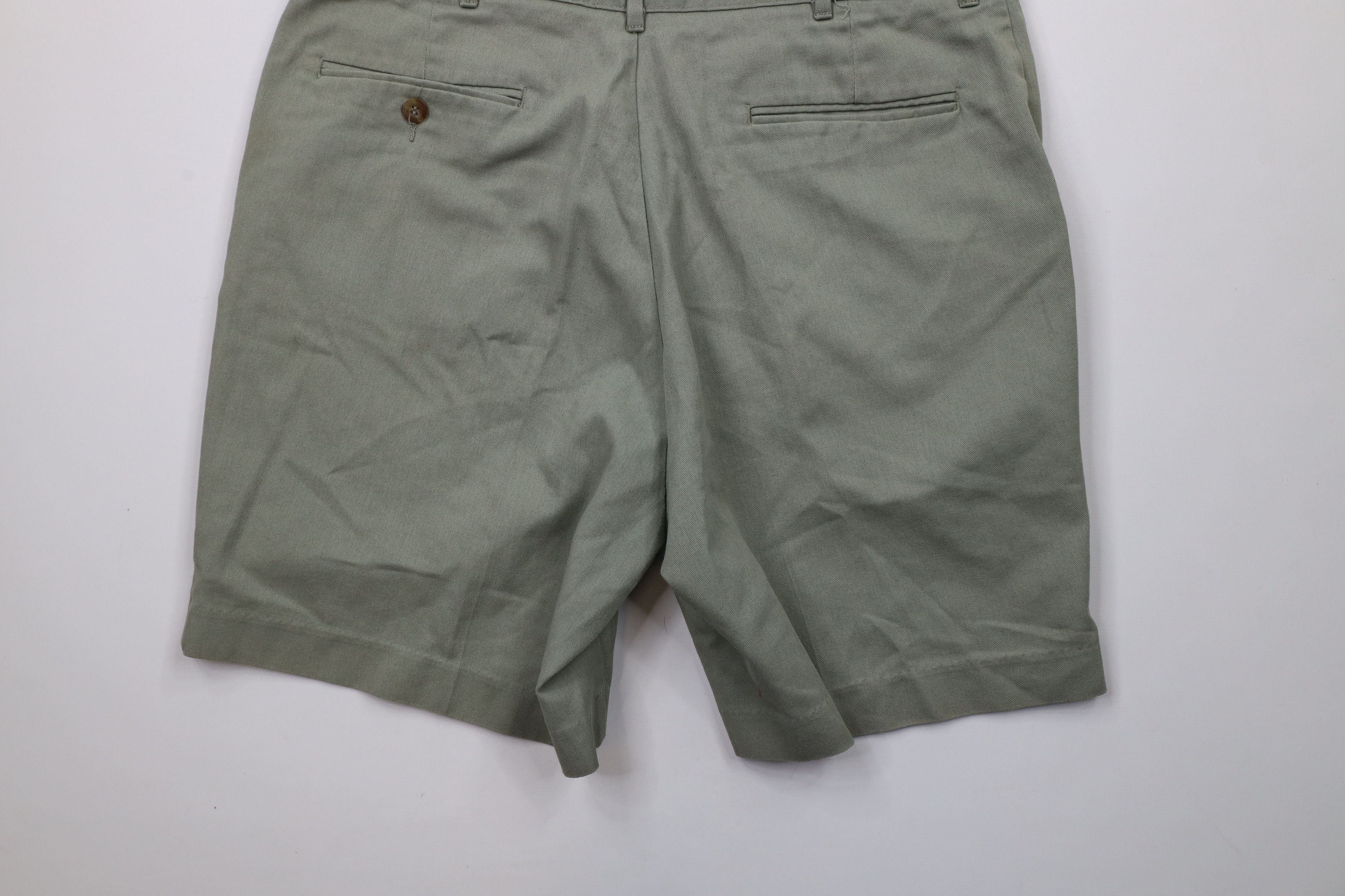 Vintage Vintage 90s Streetwear Blank Above Knee Chino Shorts Green Size US 34 / EU 50 - 12 Thumbnail