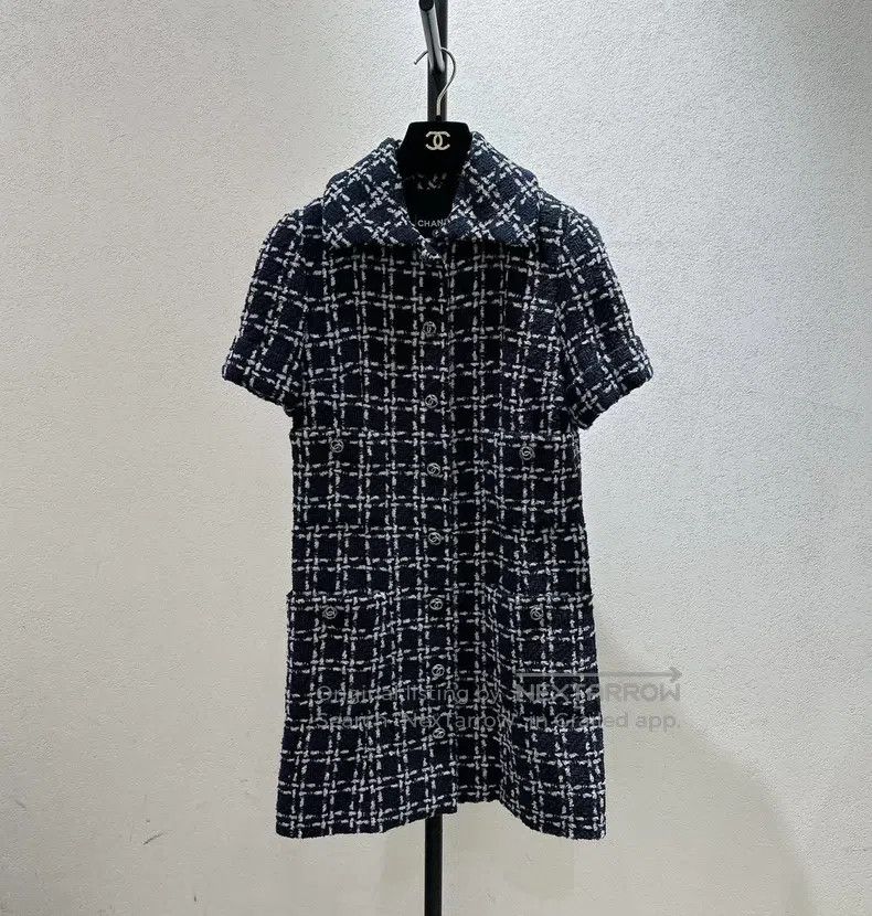 Chanel Chanel 23B blue twill soft tweed four-pocket classic short Size XXS / US 00 / IT 34 - 1 Thumbnail