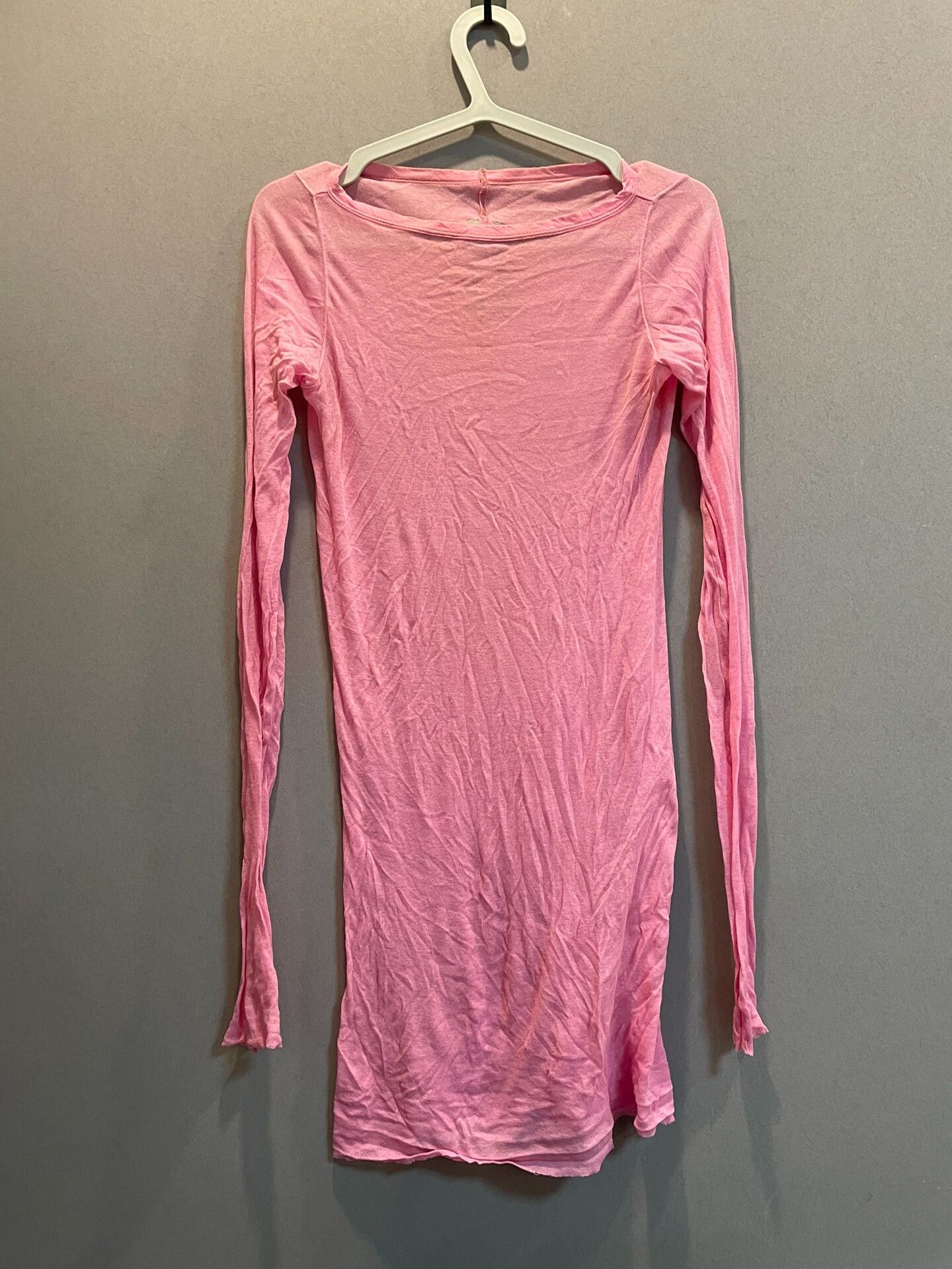 Rick Owens pink long sleeve fitted dress by Rick Owens Size M / US 6-8 / IT 42-44 - 1 Thumbnail