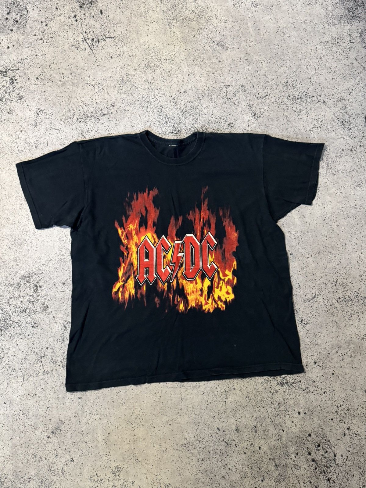 AC/DC AC/DC Vintage Flame Overprinted Tshirt Size XXL Size US XXL / EU 58 / 5 - 2 Thumbnail