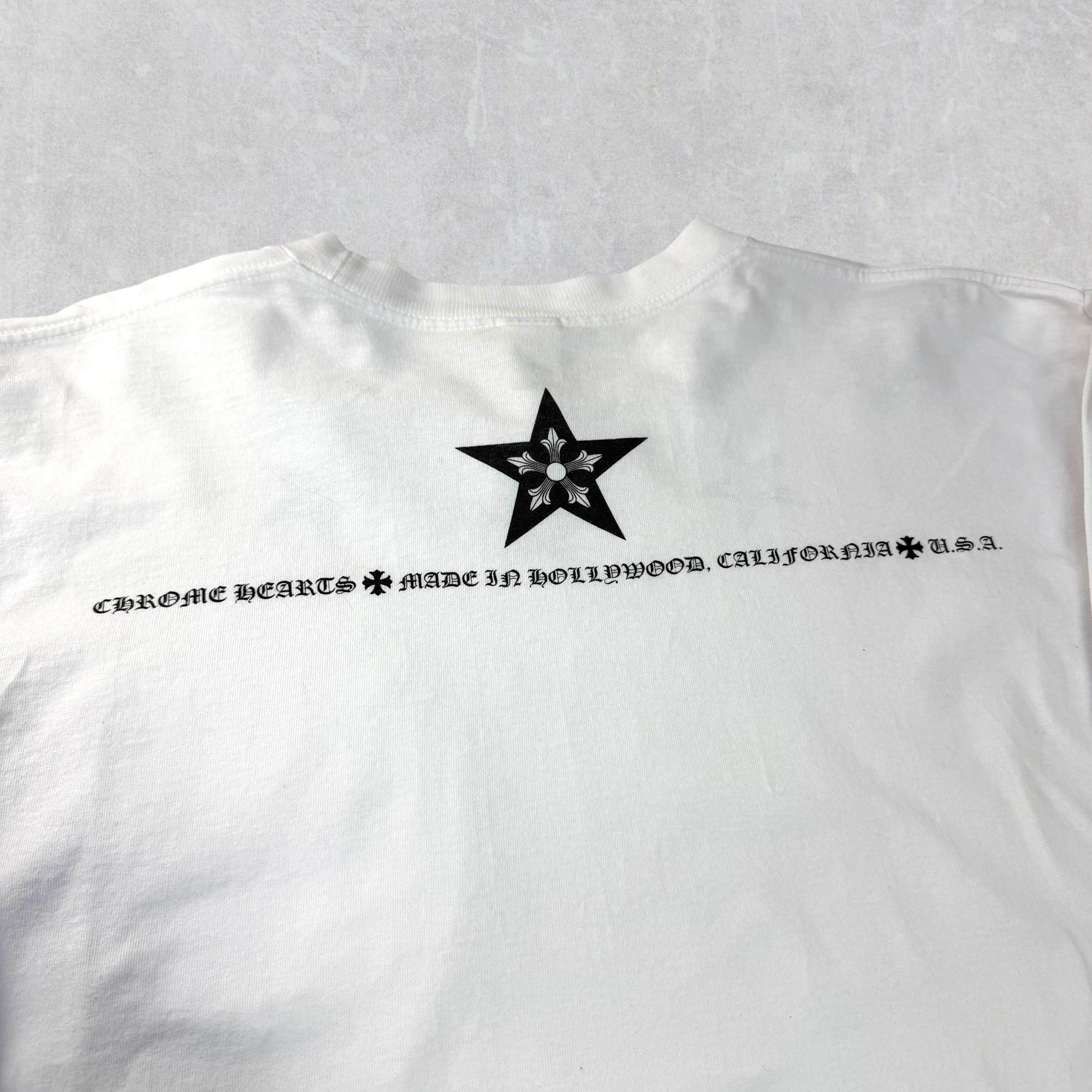 Chrome Hearts Vintage Chrome Hearts Star Collar Long Sleeve White L Size US L / EU 52-54 / 3 - 4 Thumbnail