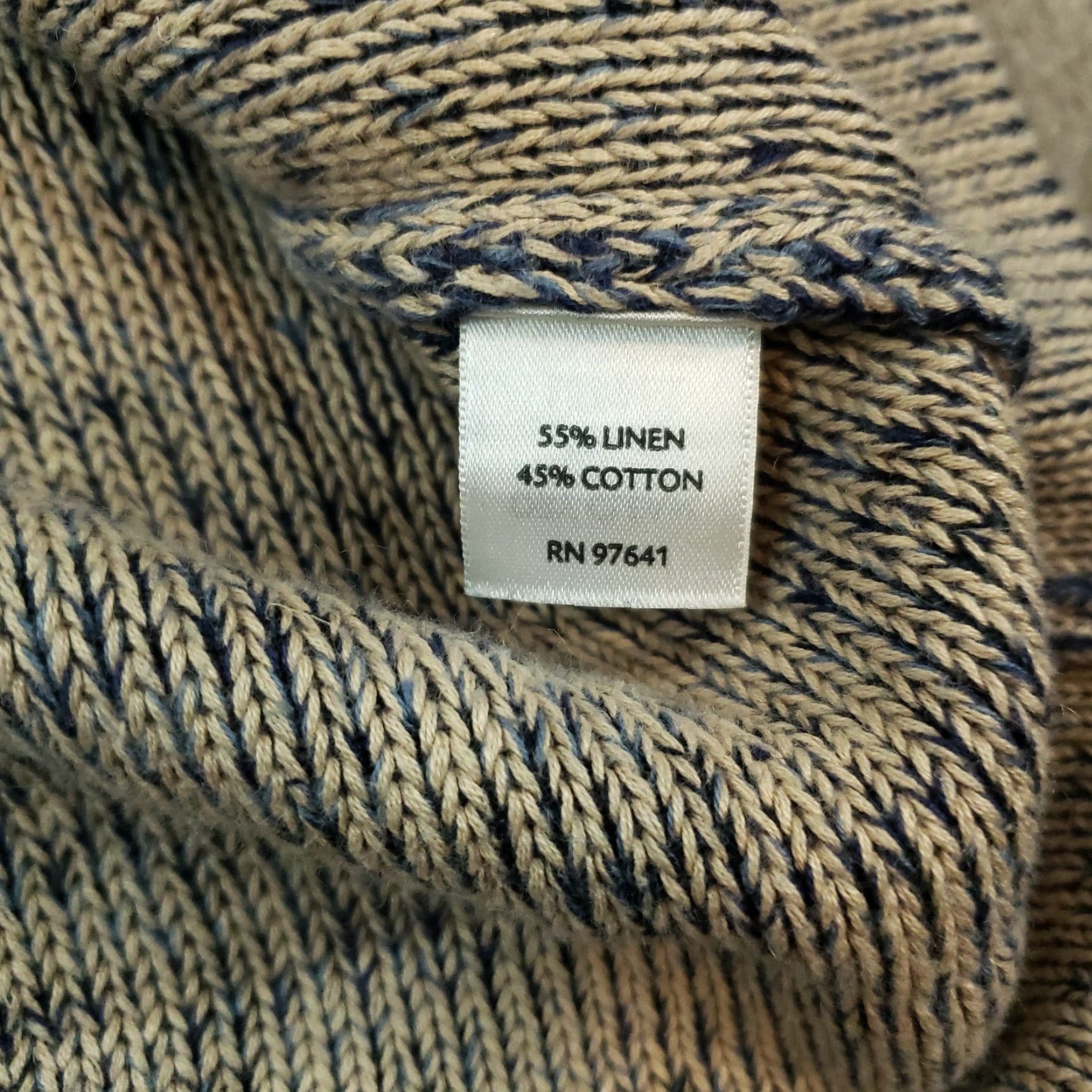 J. Jill J. Jill Women's Medium Blue Long Sleeve Cardigan Sweater Cotton Linen Blend Button Front Fall Winter Classic Style Size M / US 6-8 / IT 42-44 - 6 Thumbnail