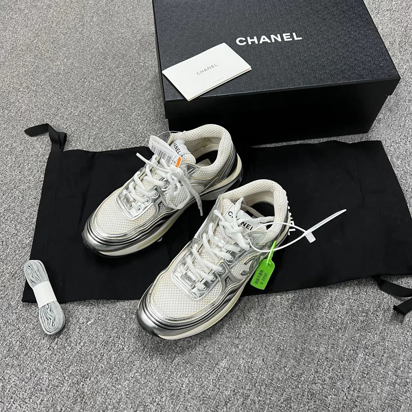 Chanel Chanel Double C Silver Angle King Sports Shoes| Size US 6.5 / IT 36.5 - 1 Thumbnail