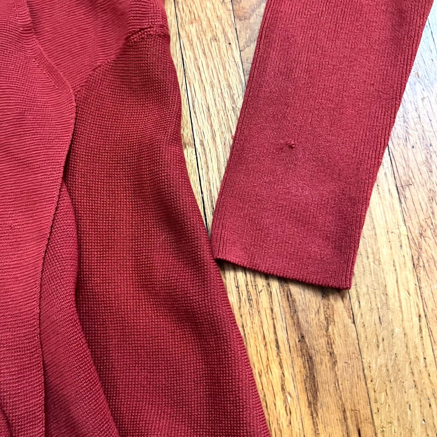 Eileen Fisher Eileen Fisher Womens XS Open Knit Cardigan Orange Red Size XS / US 0-2 / IT 36-38 - 2 Thumbnail