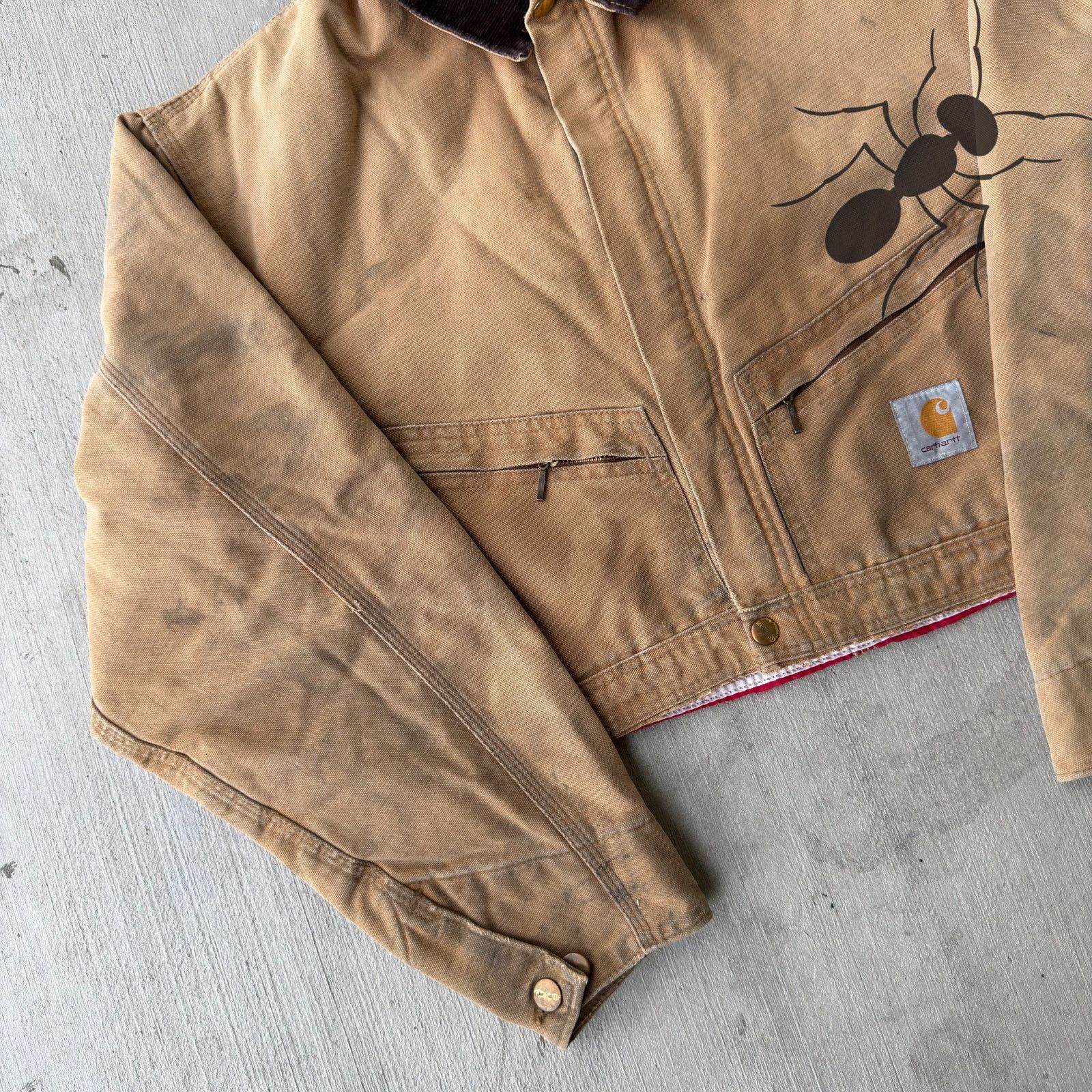 Carhartt × Vintage Carhartt brown cropped Detroit style work wear jacket Size US L / EU 52-54 / 3 - 2 Thumbnail