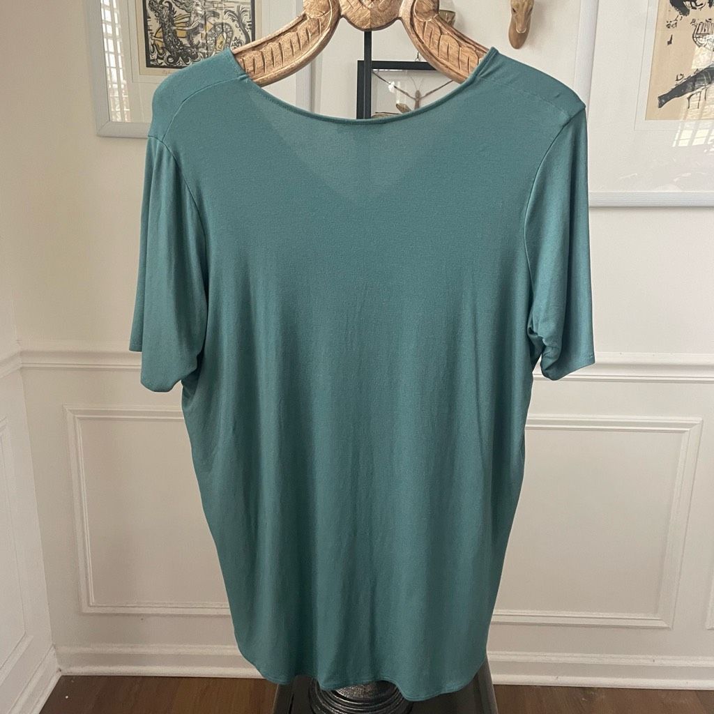 Other Universal Standard Liquid Jersey Emma V Neck Easy Tee Green Size L / US 10 / IT 46 - 5 Thumbnail