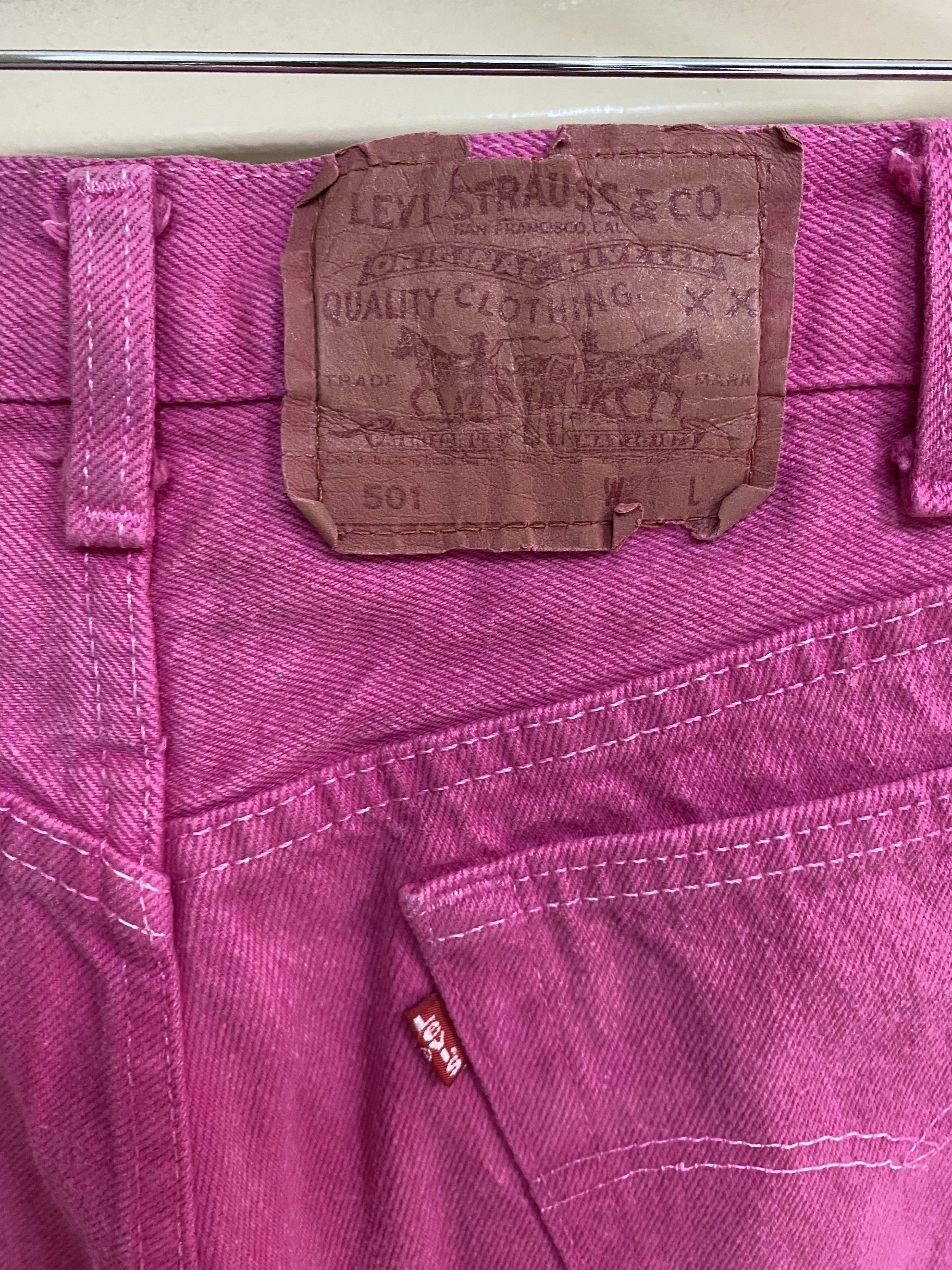 Levi's Rare Pink Vintage Levis 501 Made in Usa Jeans Denim Size US 29 - 6 Thumbnail