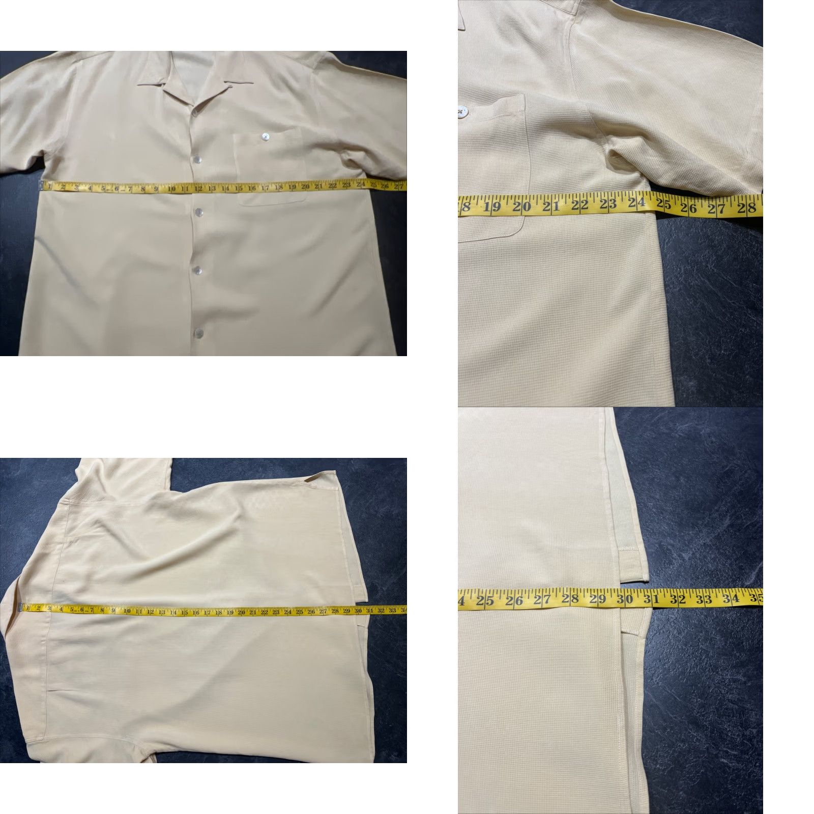 Vintage Gillio Button-Up Shirt Men's XL Short Sleeve Beige Silk Classic Modern Size US XL / EU 56 / 4 - 8 Thumbnail