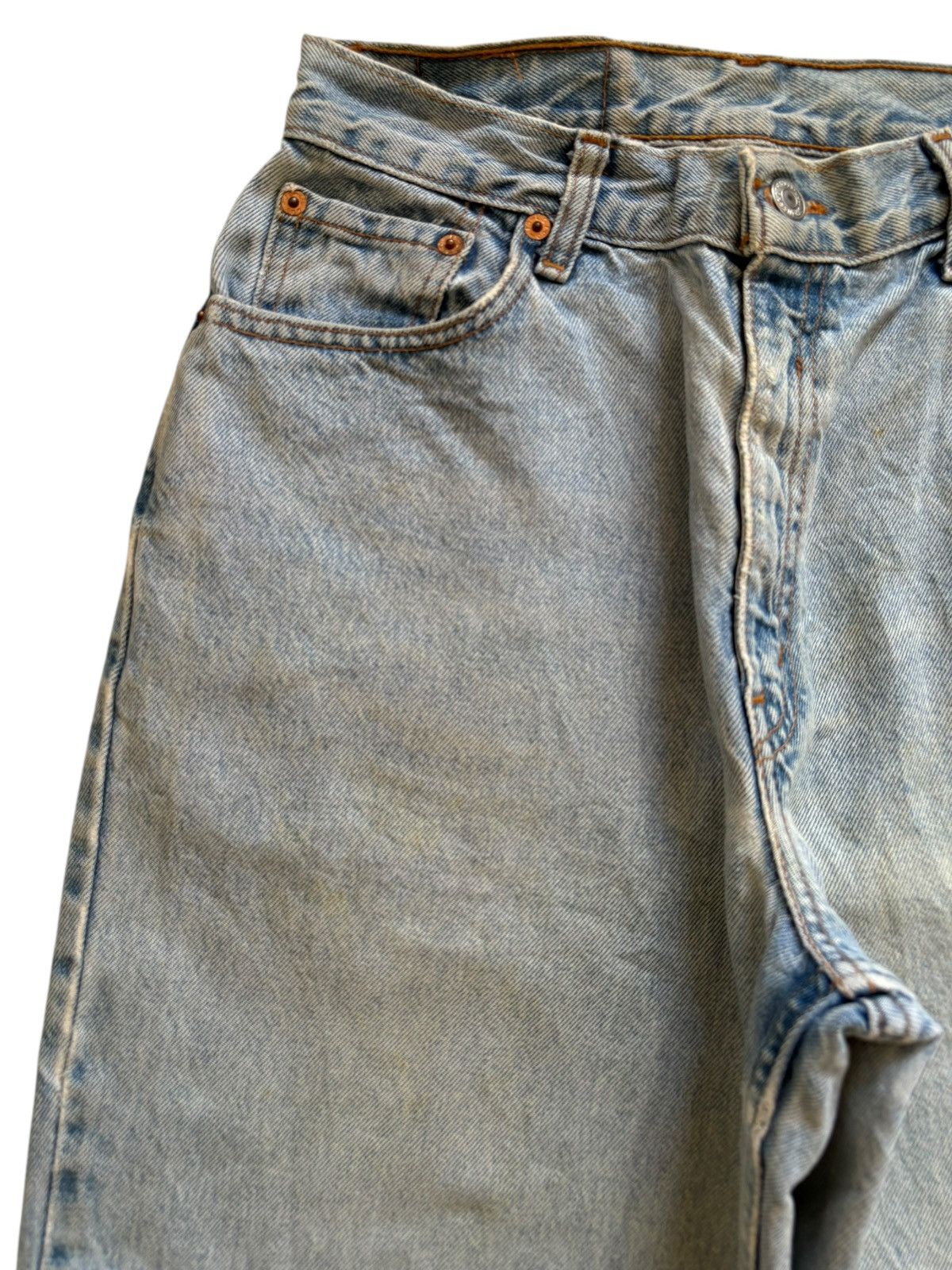 Levi's × Levi's Vintage Clothing Vintage 90s Levis 550 Mud Wash Distressed Short Jeans Size US 27 - 5 Thumbnail