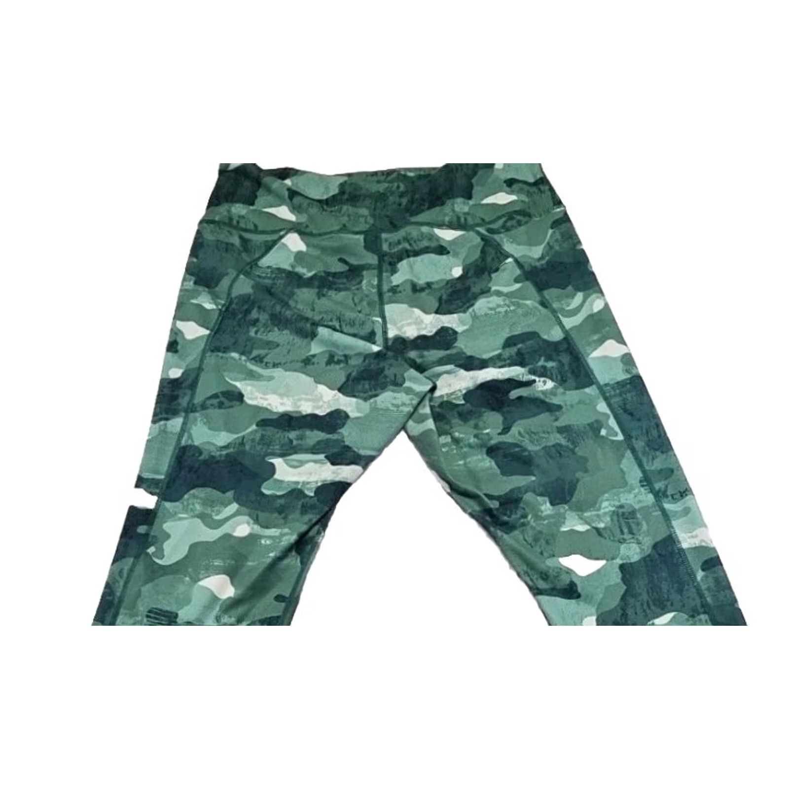 Fabletics Fabletics PowerHold High Rise Camo Leggings Women’s XL Green Compression Slimming Breathable Moisture Wicking Pull On Activewear Women Size 40" / US 18 - 4 Thumbnail