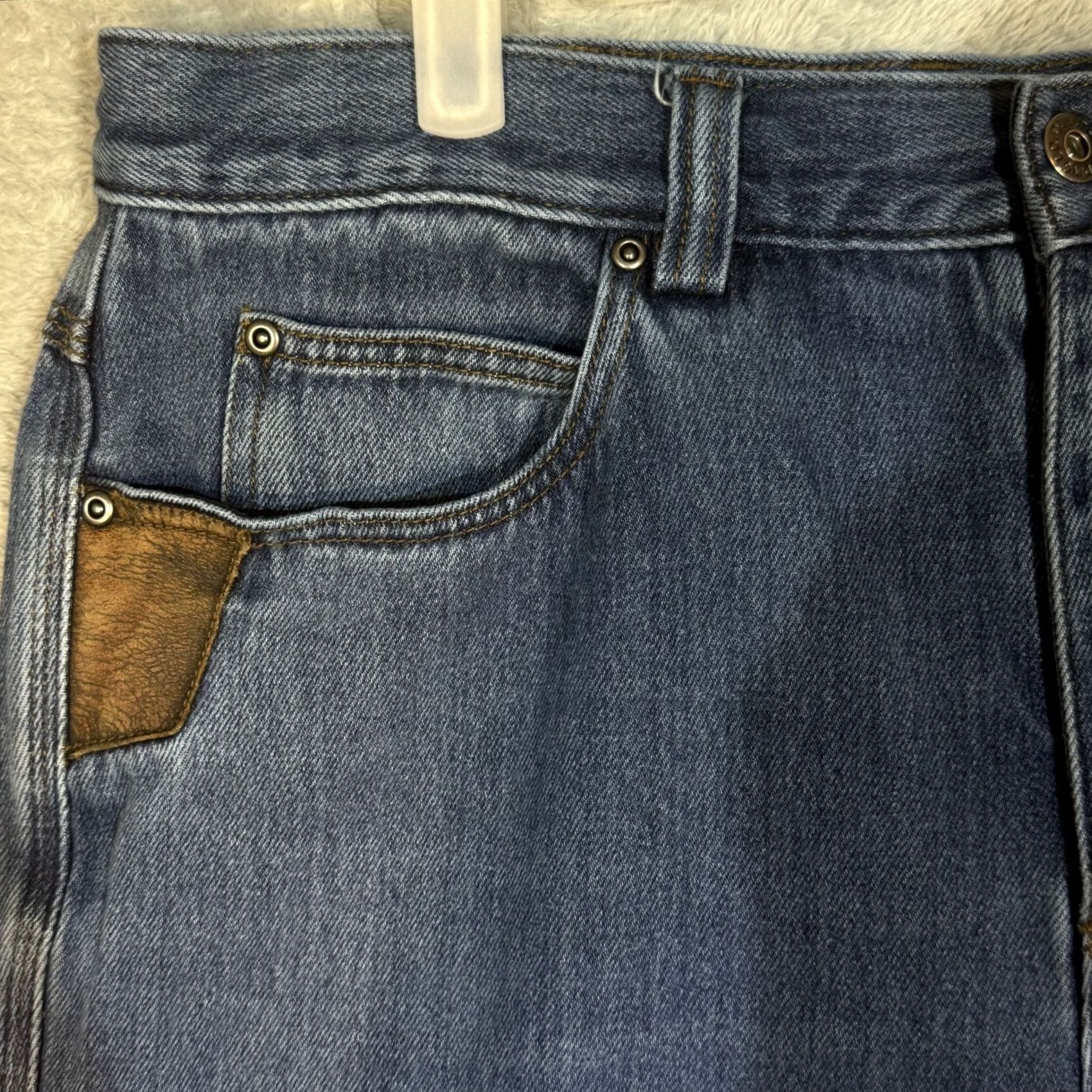Duluth Trading Company Duluth Trading Company Carpenter Jeans Mens 34 x 32 Blue Mid-Rise Straight Size US 34 / EU 50 - 3 Thumbnail