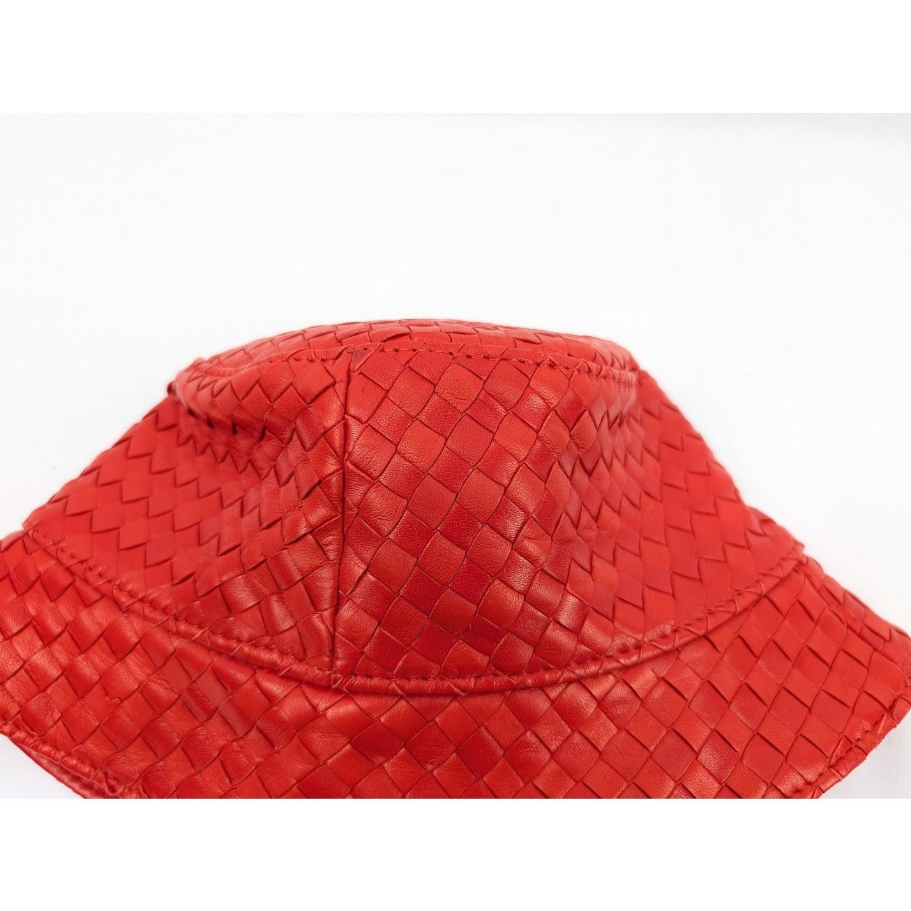 Bottega Veneta o1rshd1 Size: M / Nappa Intreccio Hat / Cap in Poppy Size ONE SIZE - 3 Thumbnail