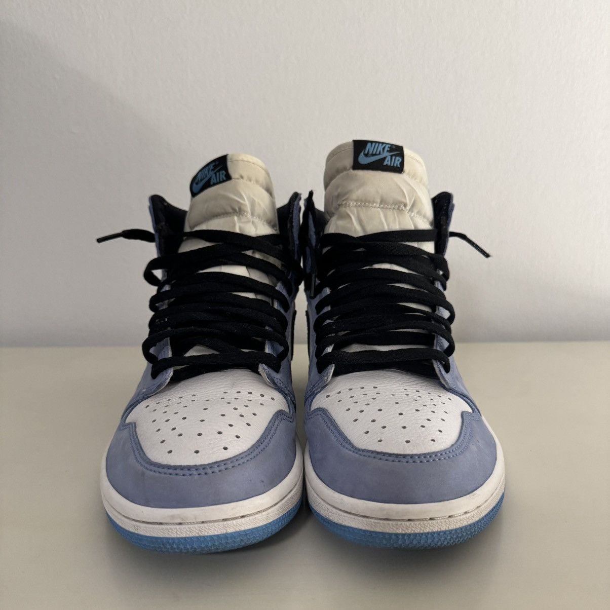 Jordan Brand × Nike A1 Jordan Retro 1 University Blue Size US 12 / EU 45 - 3 Thumbnail