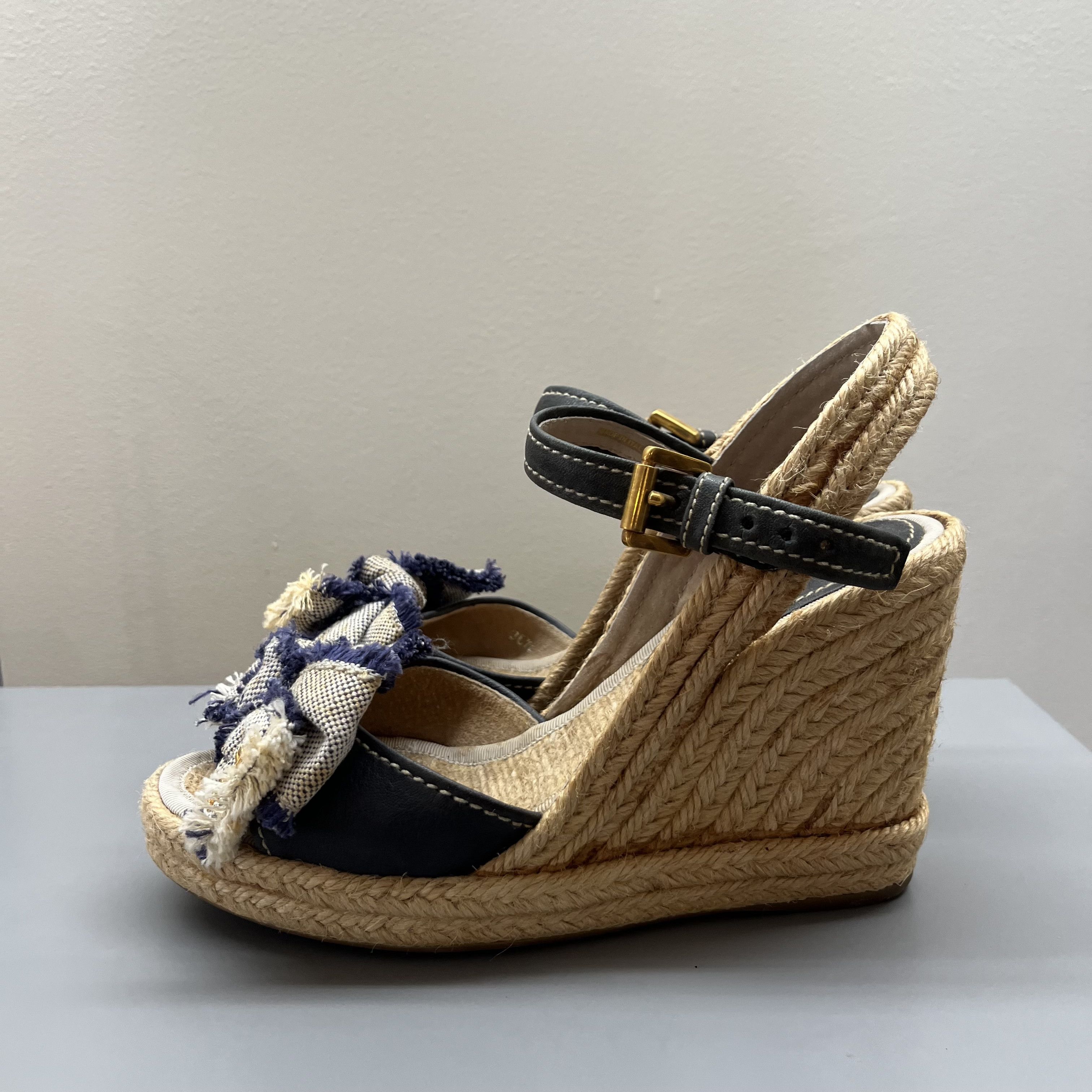 Prada Prada Denim Bowtie Espedrille Pumps Size US 6.5 / IT 36.5 - 2 Thumbnail